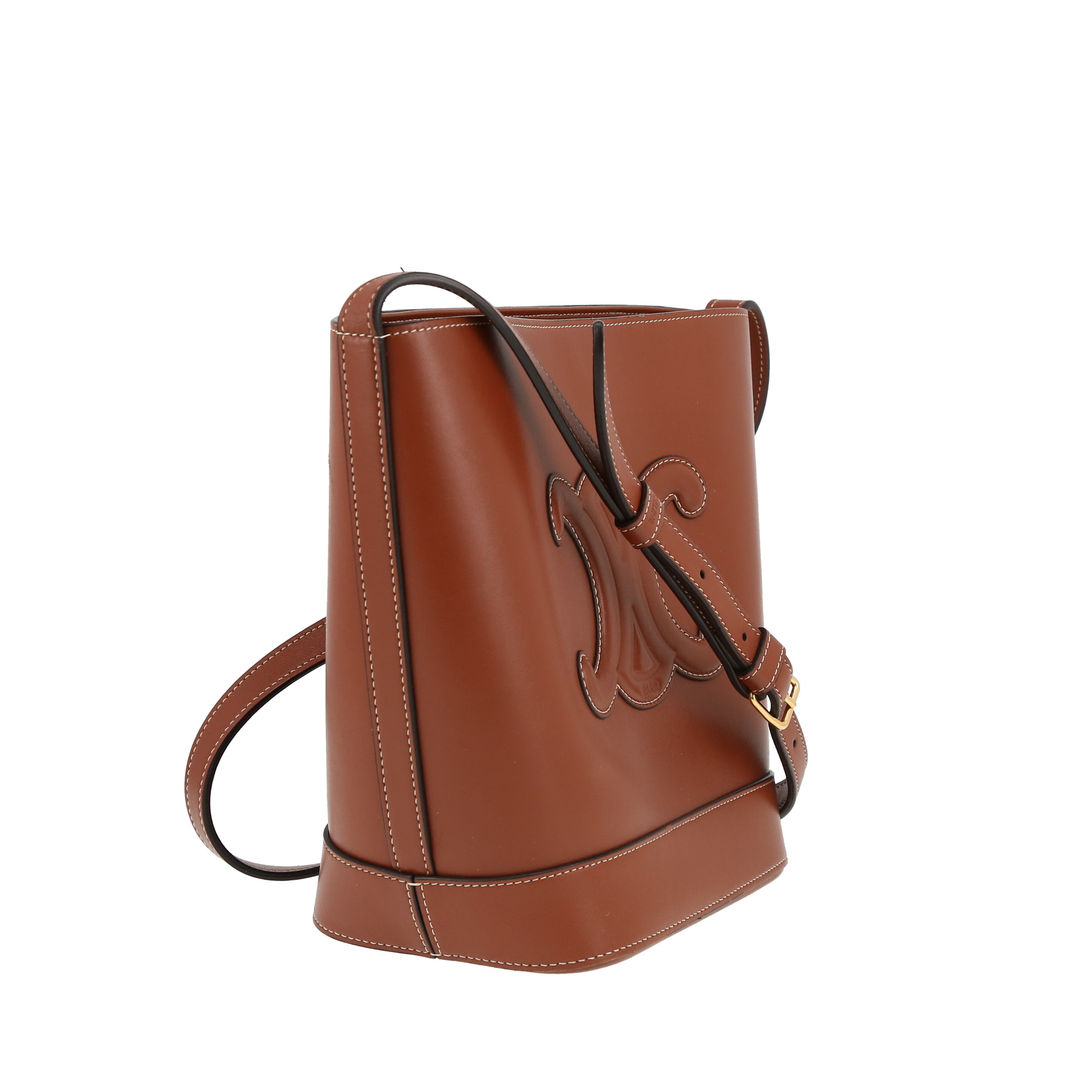 Celine  Seau shoulder bag  in brown leather