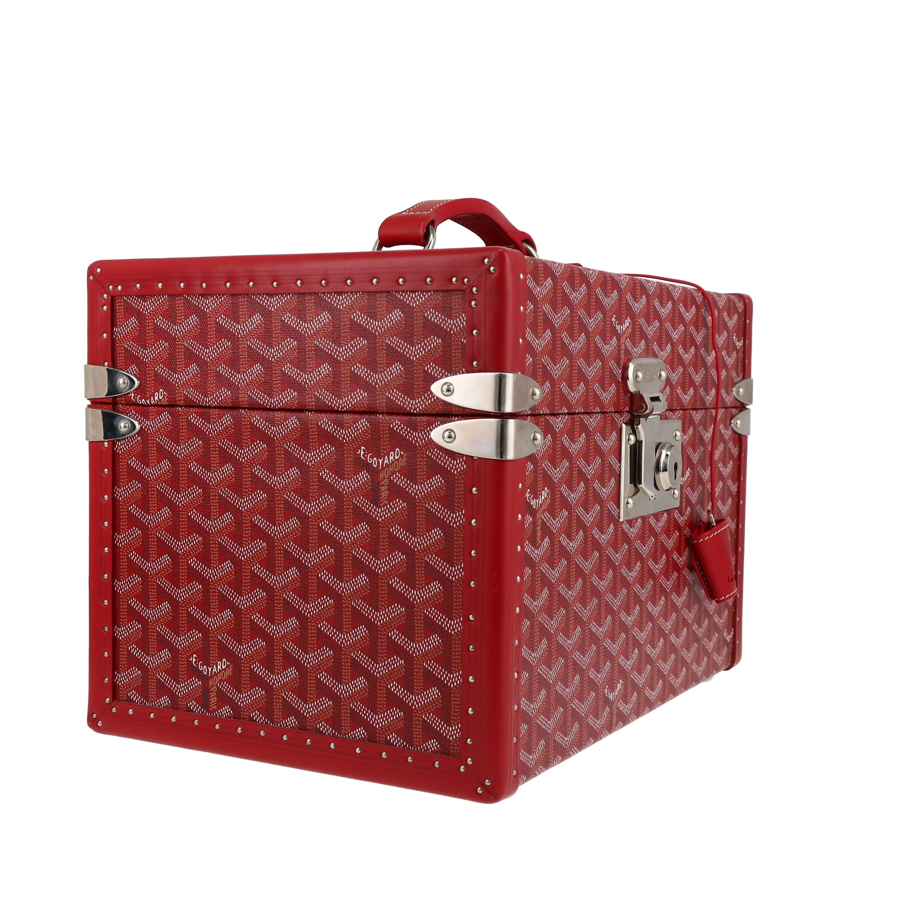 Goyard  Vanity Sardaigne in red Goyard canvas  and red leather