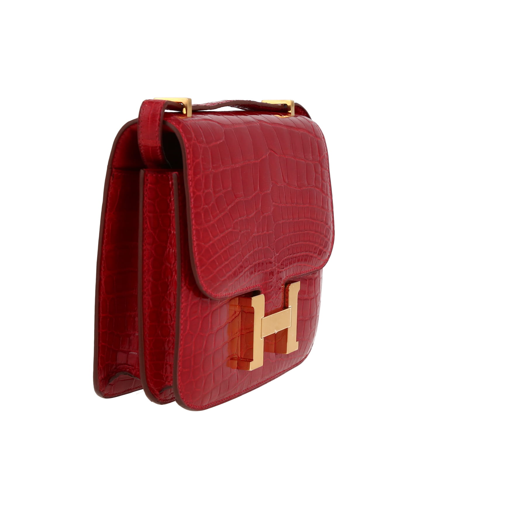 Hermès  Constance handbag  in red alligator