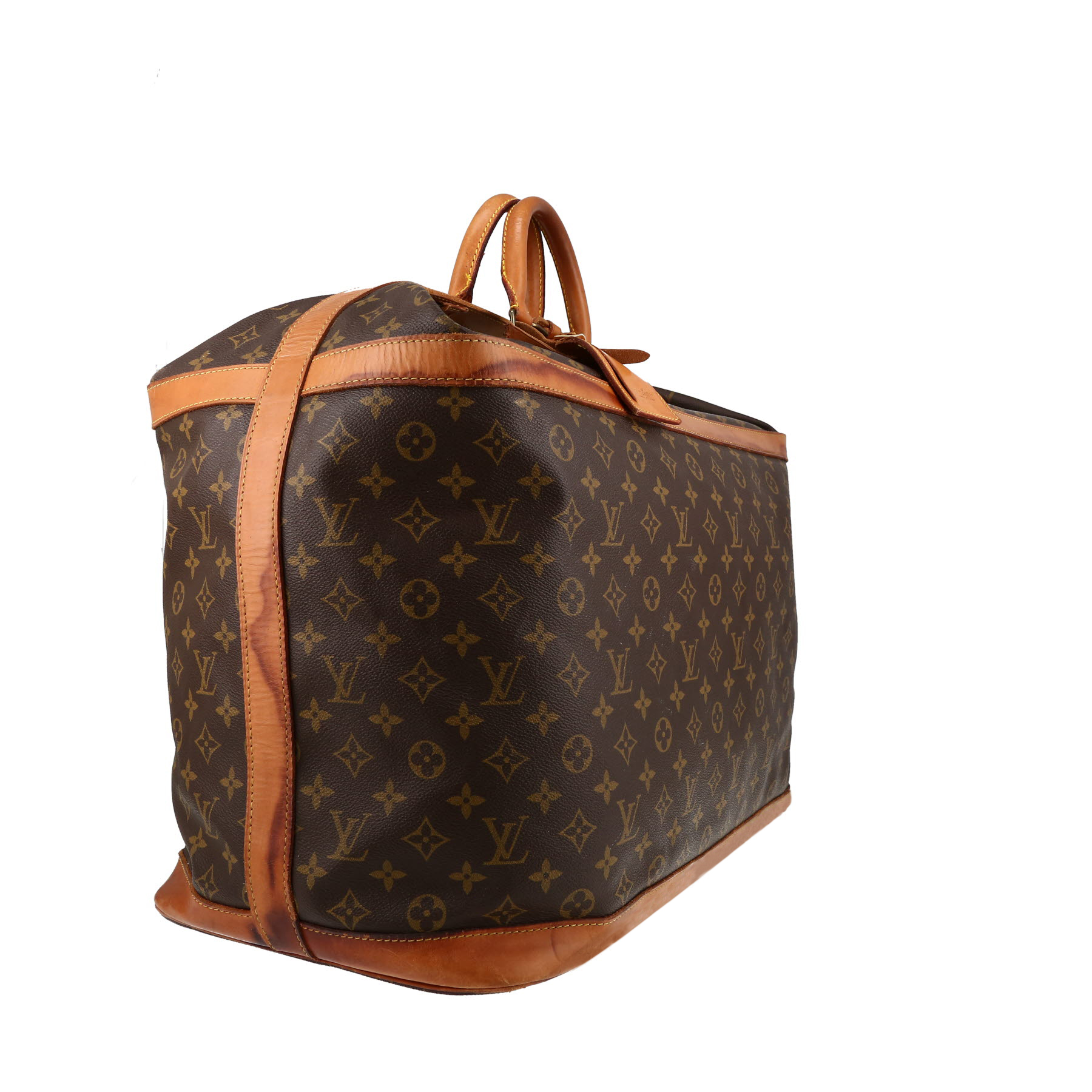 Louis Vuitton  Cruiser travel bag  in brown monogram canvas  and natural leather