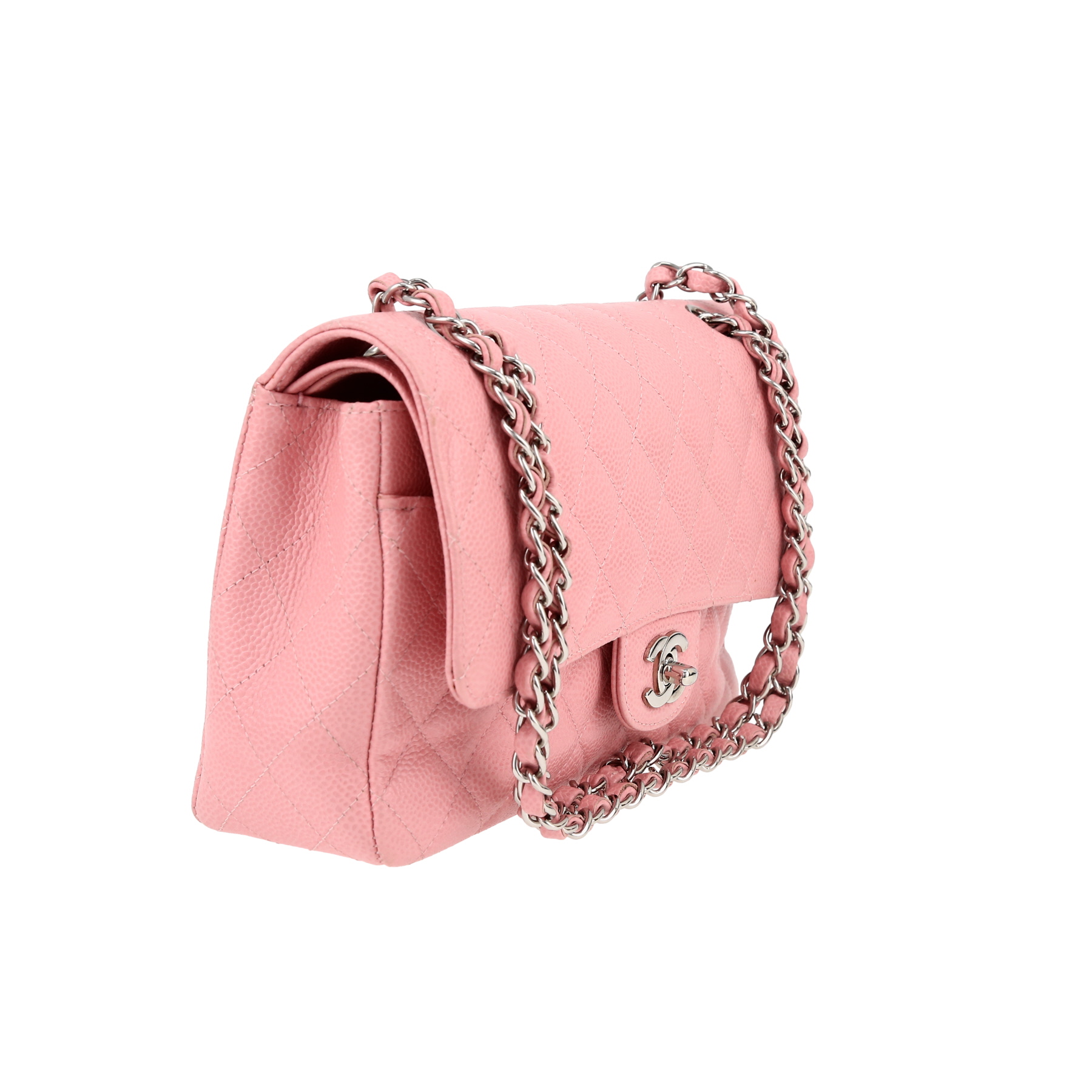 Borsa Chanel  Timeless Classic in pelle martellata e trapuntata rosa