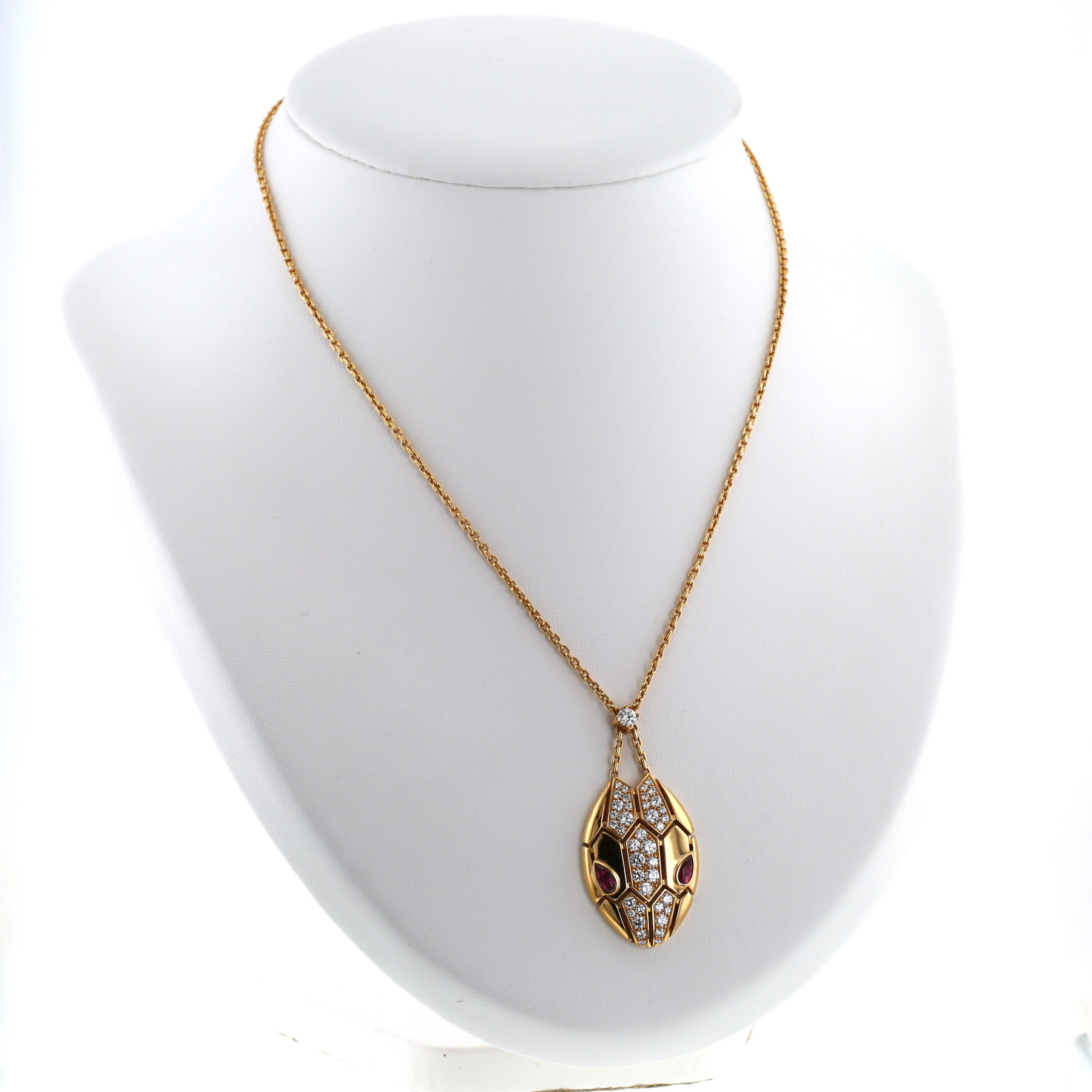 Collana Bulgari Serpenti in oro rosa, tormaline e diamanti