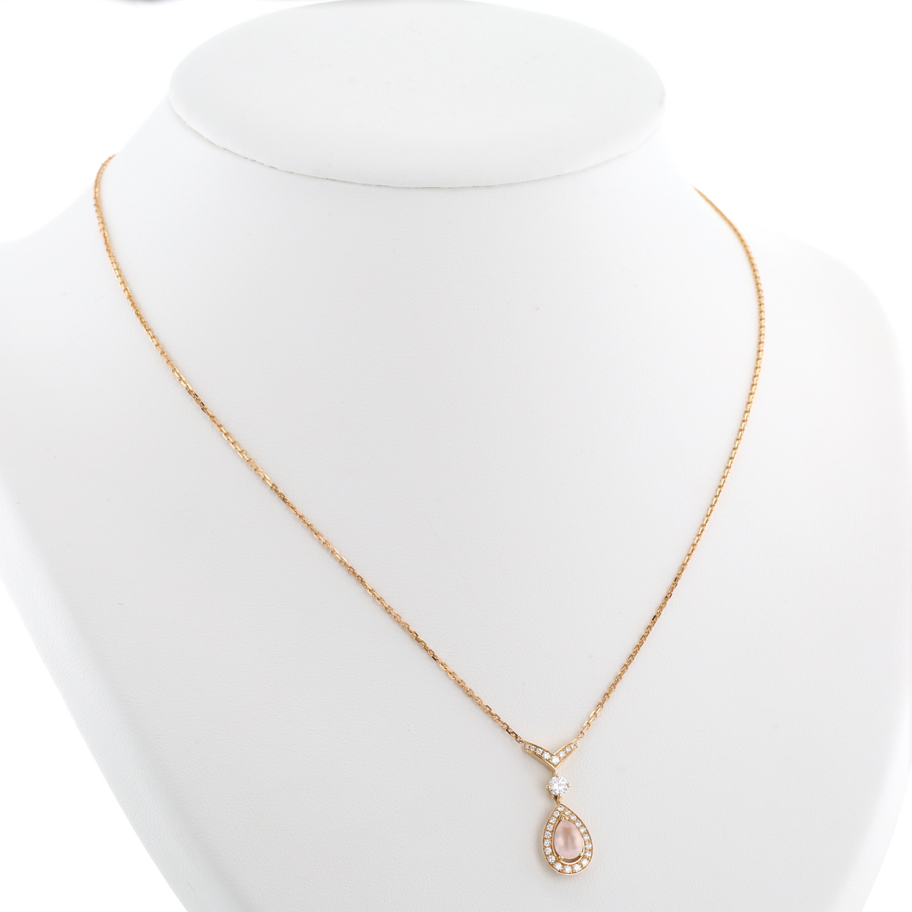 Chaumet Joséphine Aigrette necklace in pink gold, diamonds and quartz