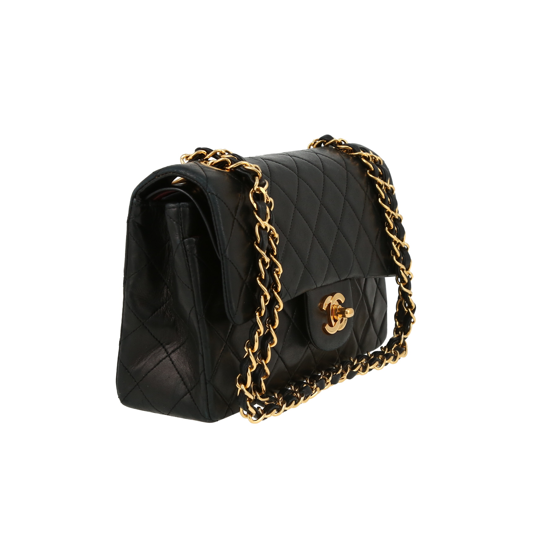 Borsa a tracolla Chanel  Timeless Petit in pelle trapuntata nera