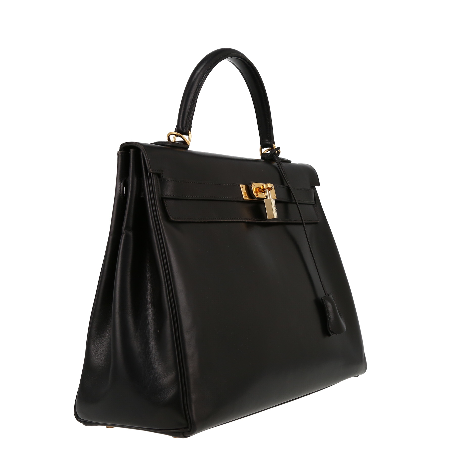 Hermès  Kelly 35 cm handbag  in black box leather