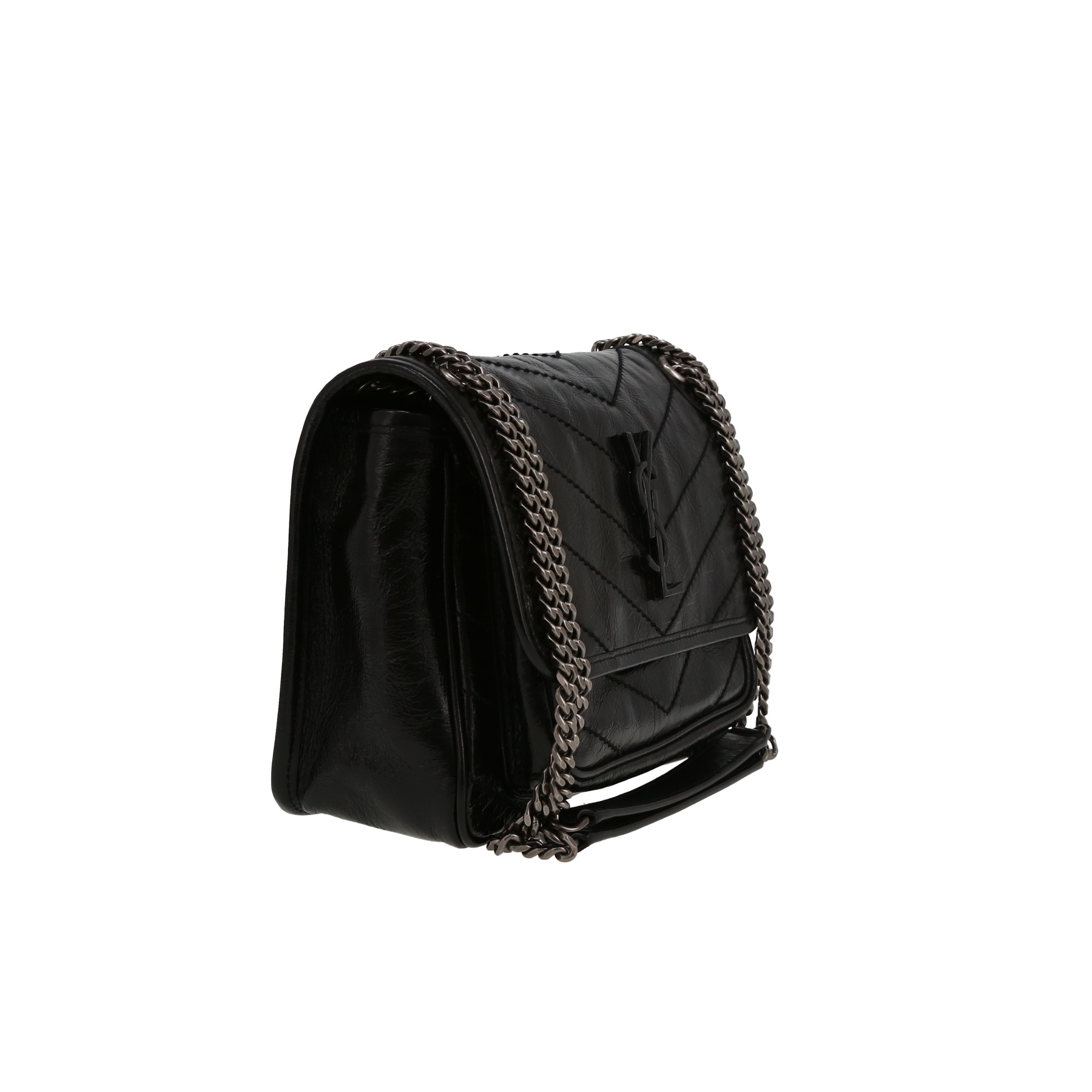 Sac bandoulière Saint Laurent  Niki Baby  en cuir noir
