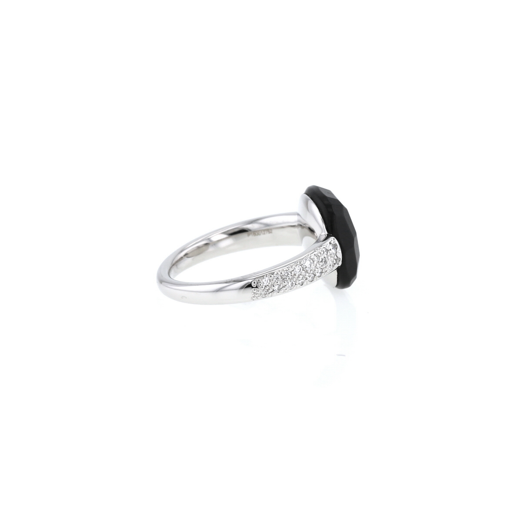 Bague Pomellato Capri en or blanc, jais et diamants