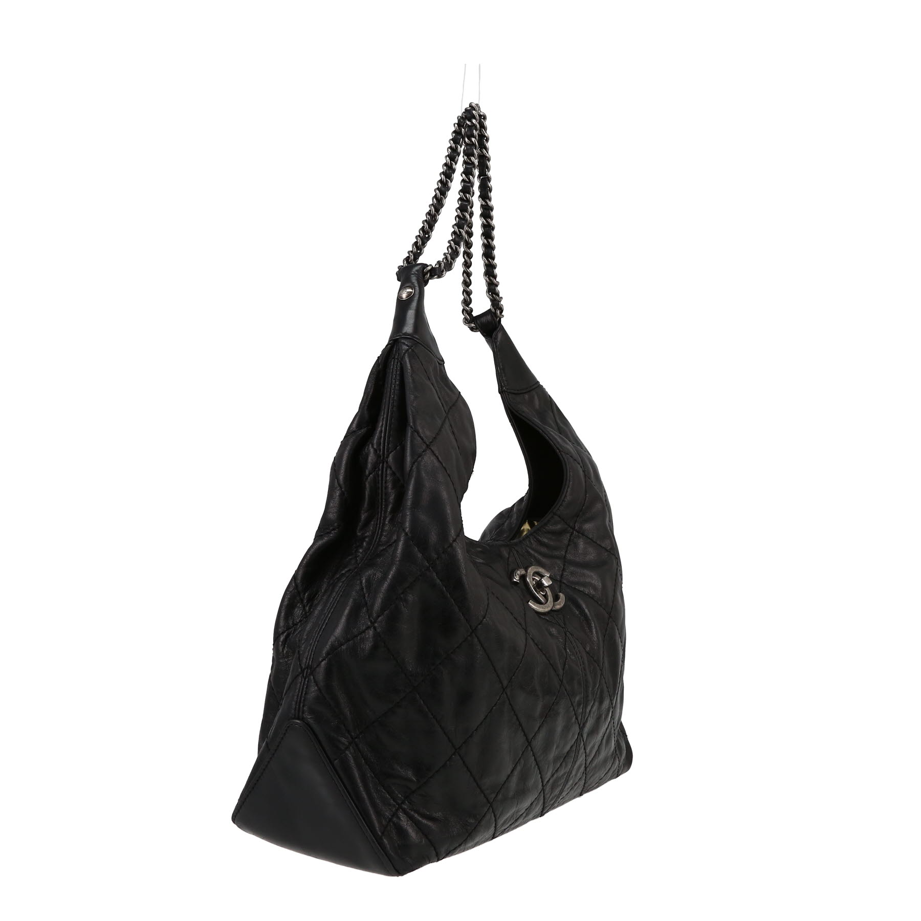 Sac à main Chanel  Hobo en cuir noir