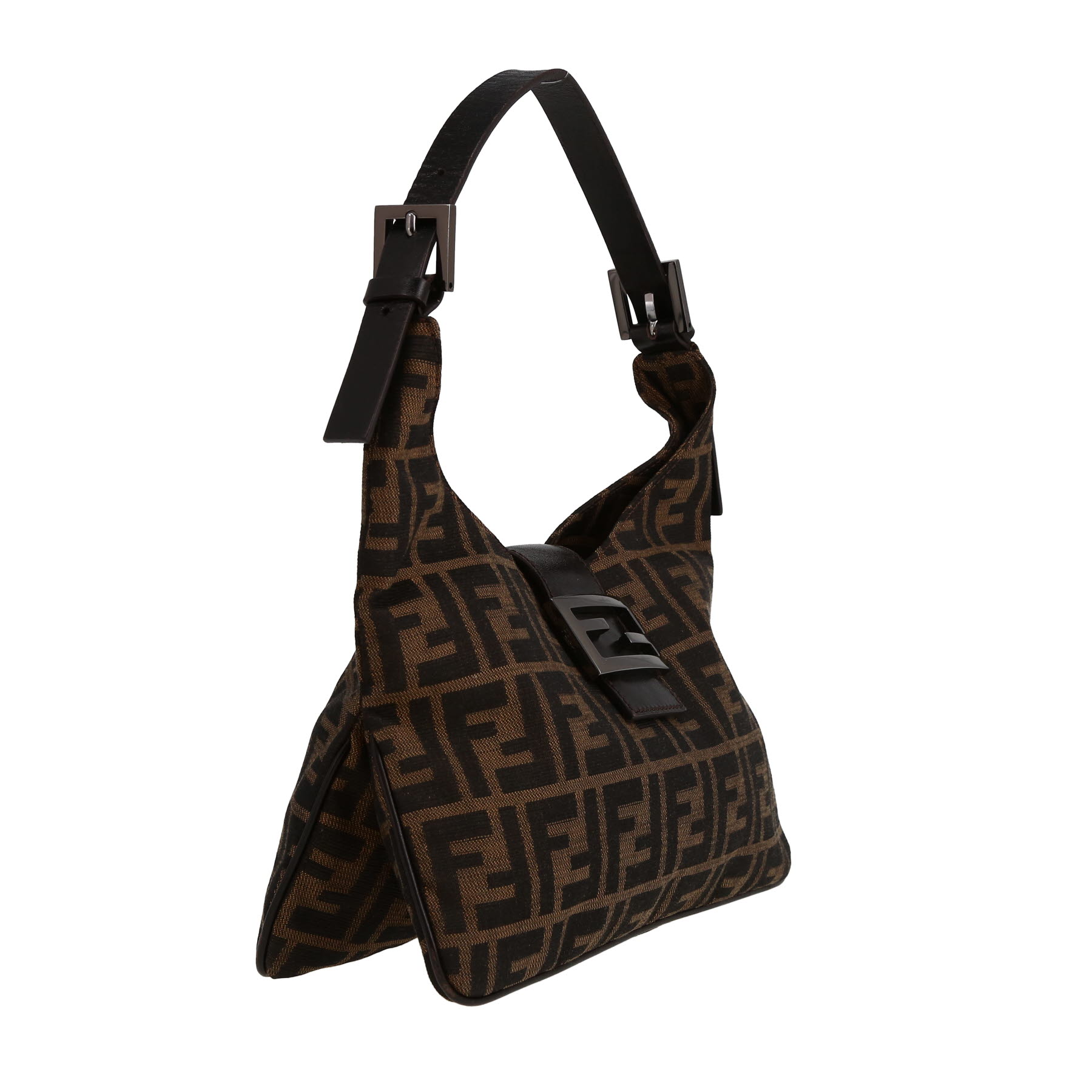 Sac à main Fendi  Baguette en toile siglée marron