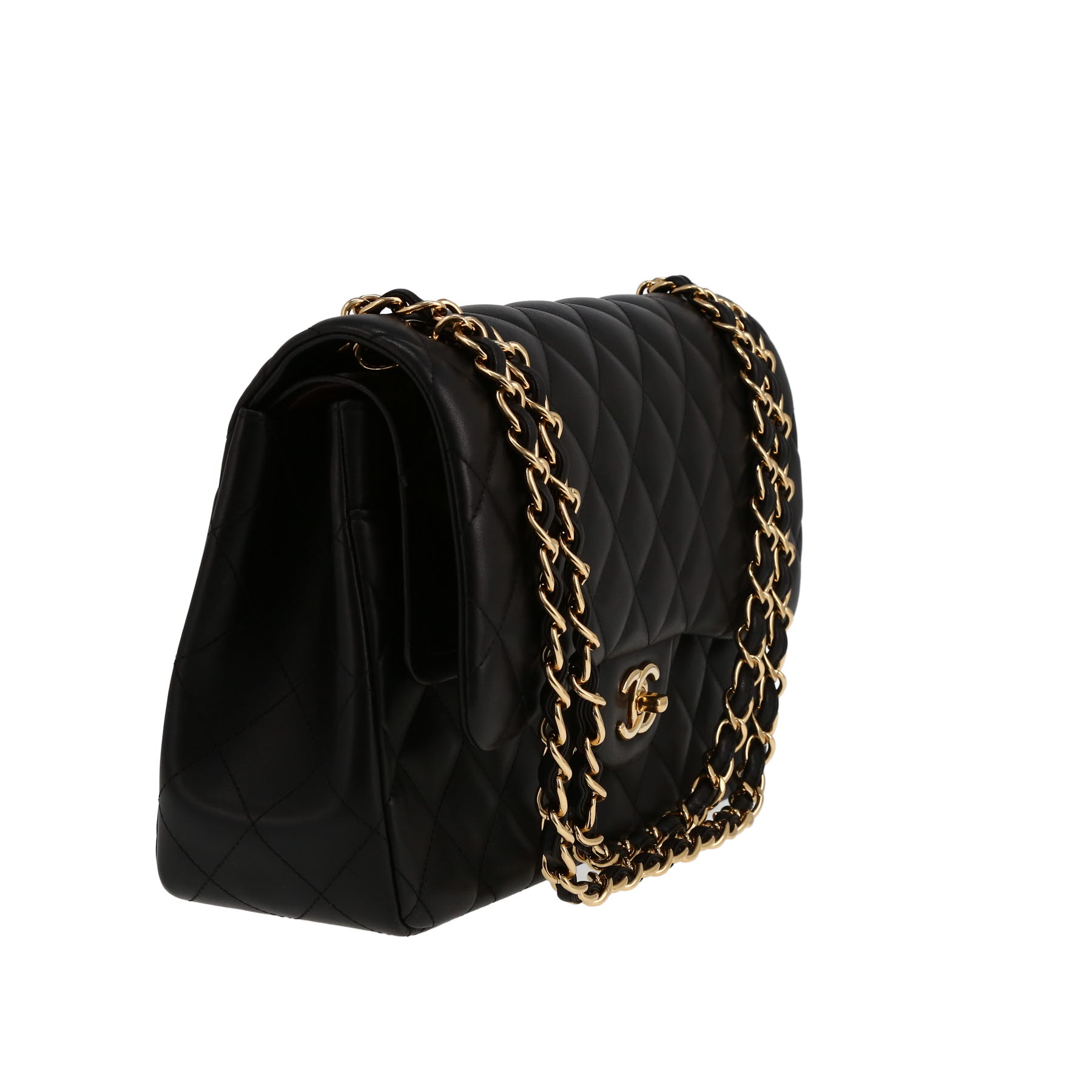 Borsa a tracolla Chanel  Timeless Jumbo in pelle trapuntata nera
