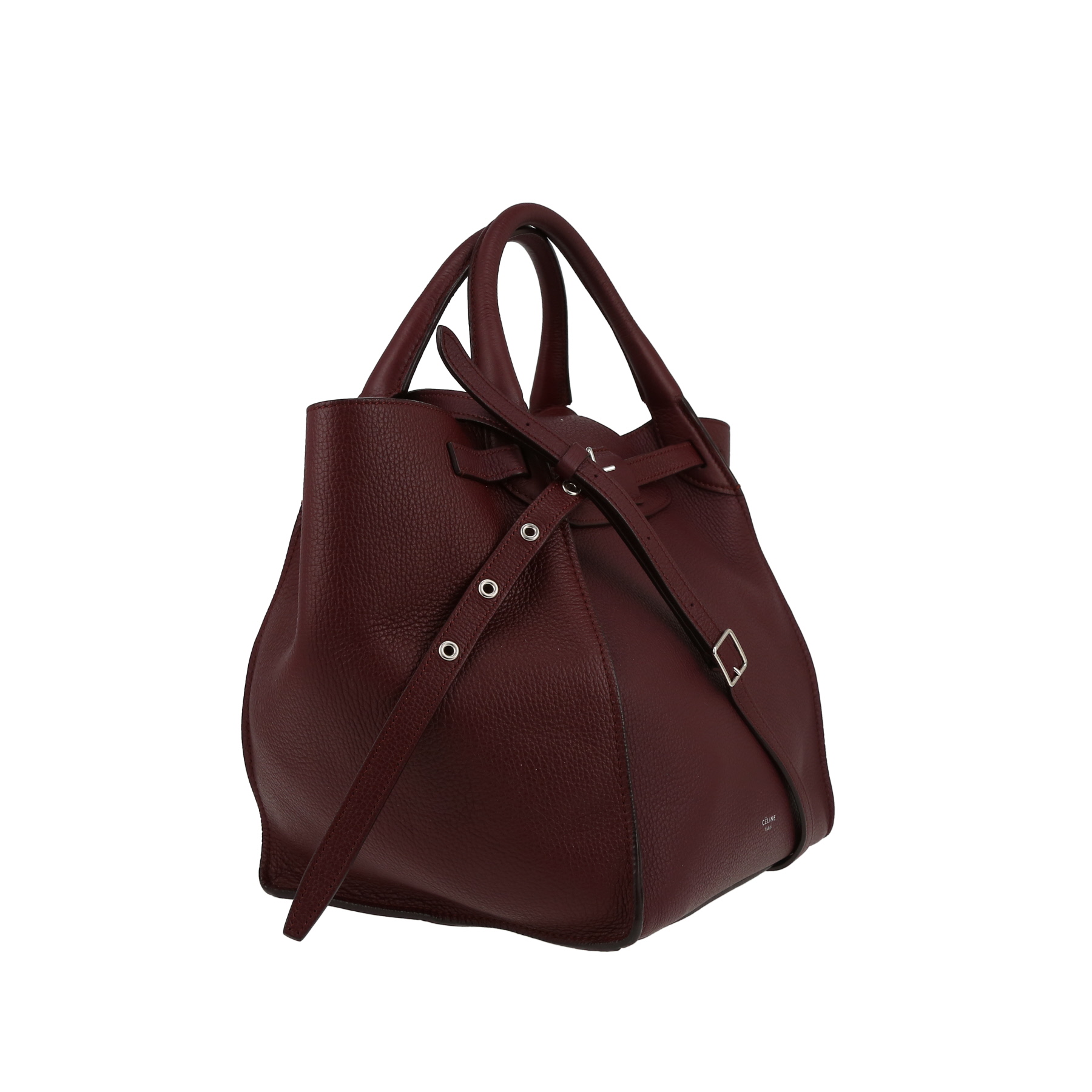 Sac à main Celine  Big Bag petit modèle  en cuir grainé violet