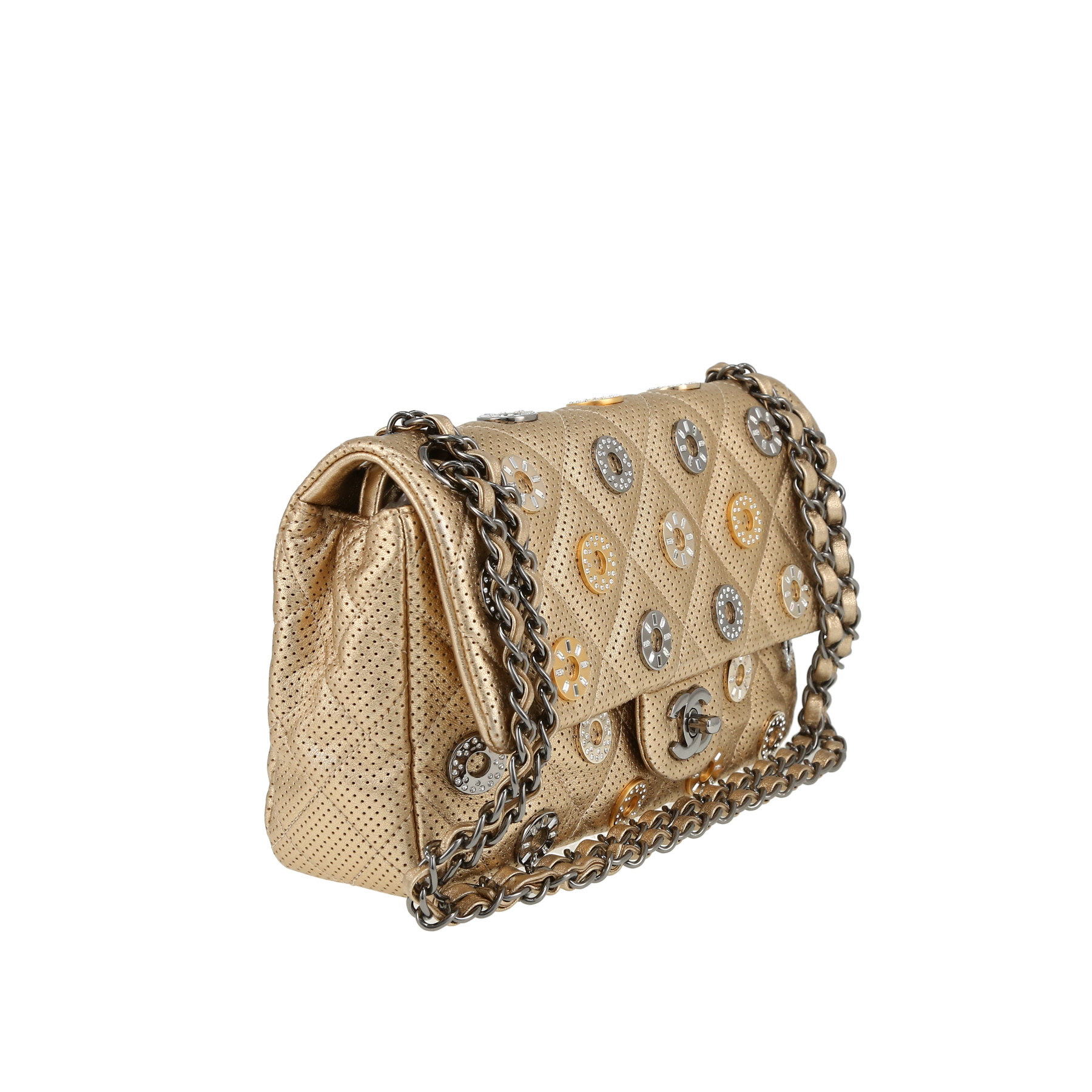 Chanel  Timeless Classic handbag  in gold quilted leather
