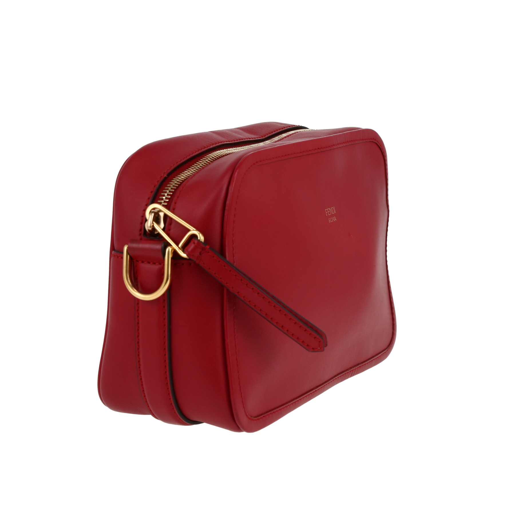 Borsa a tracolla Fendi  Camera Case in pelle rossa