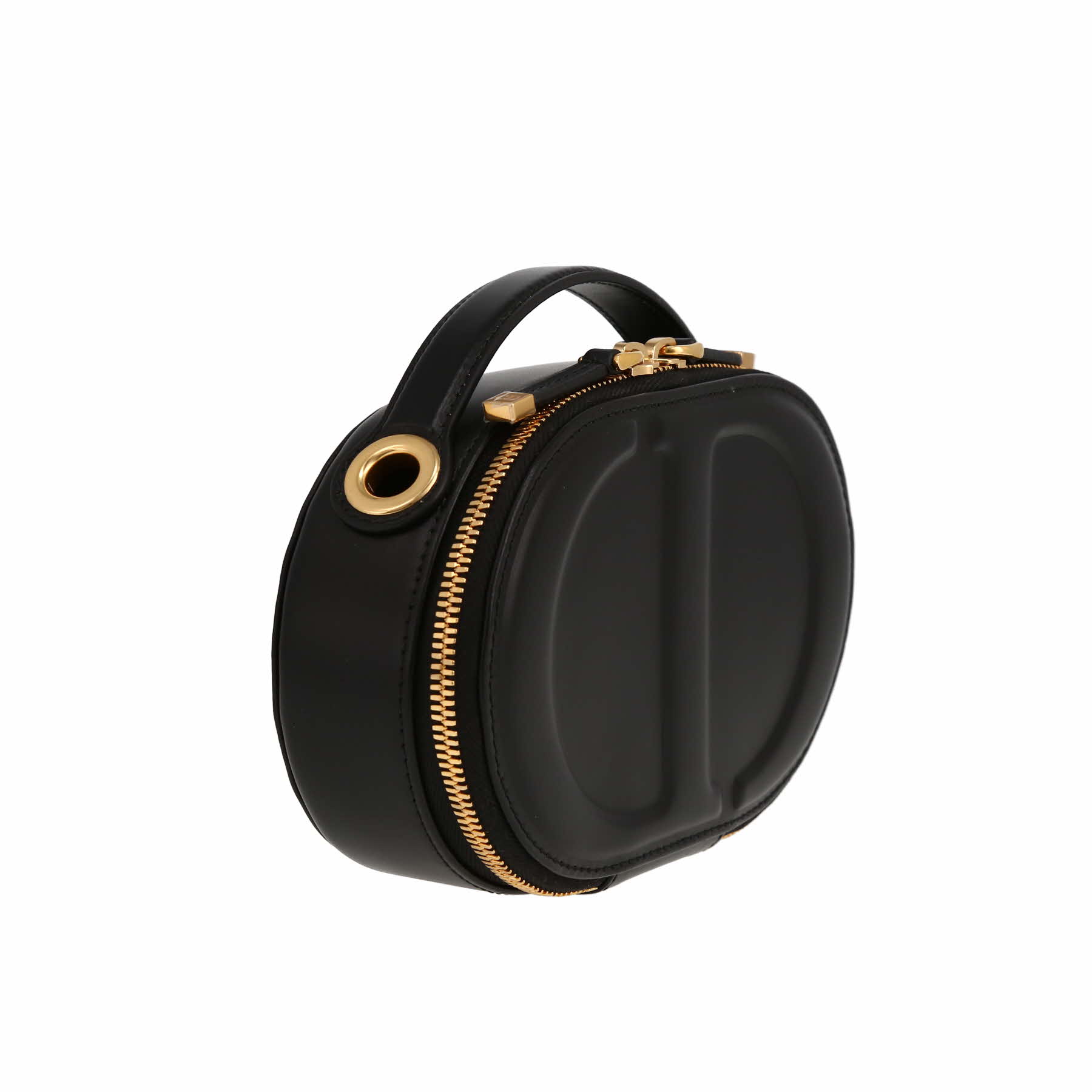 Dior  Ovale CD shoulder bag  in black leather