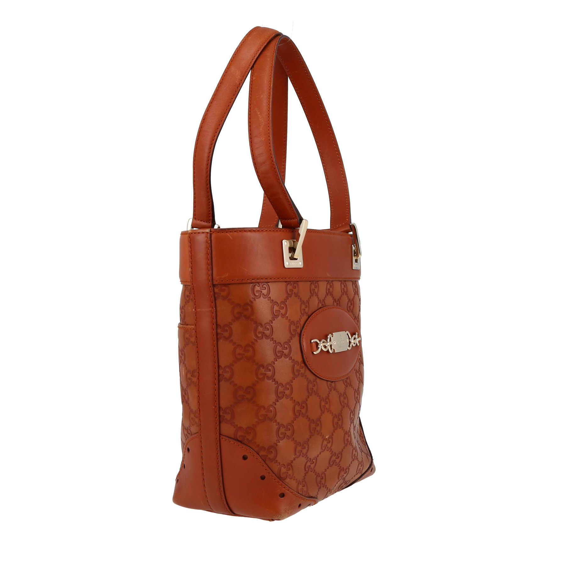 Gucci   handbag  in brown leather
