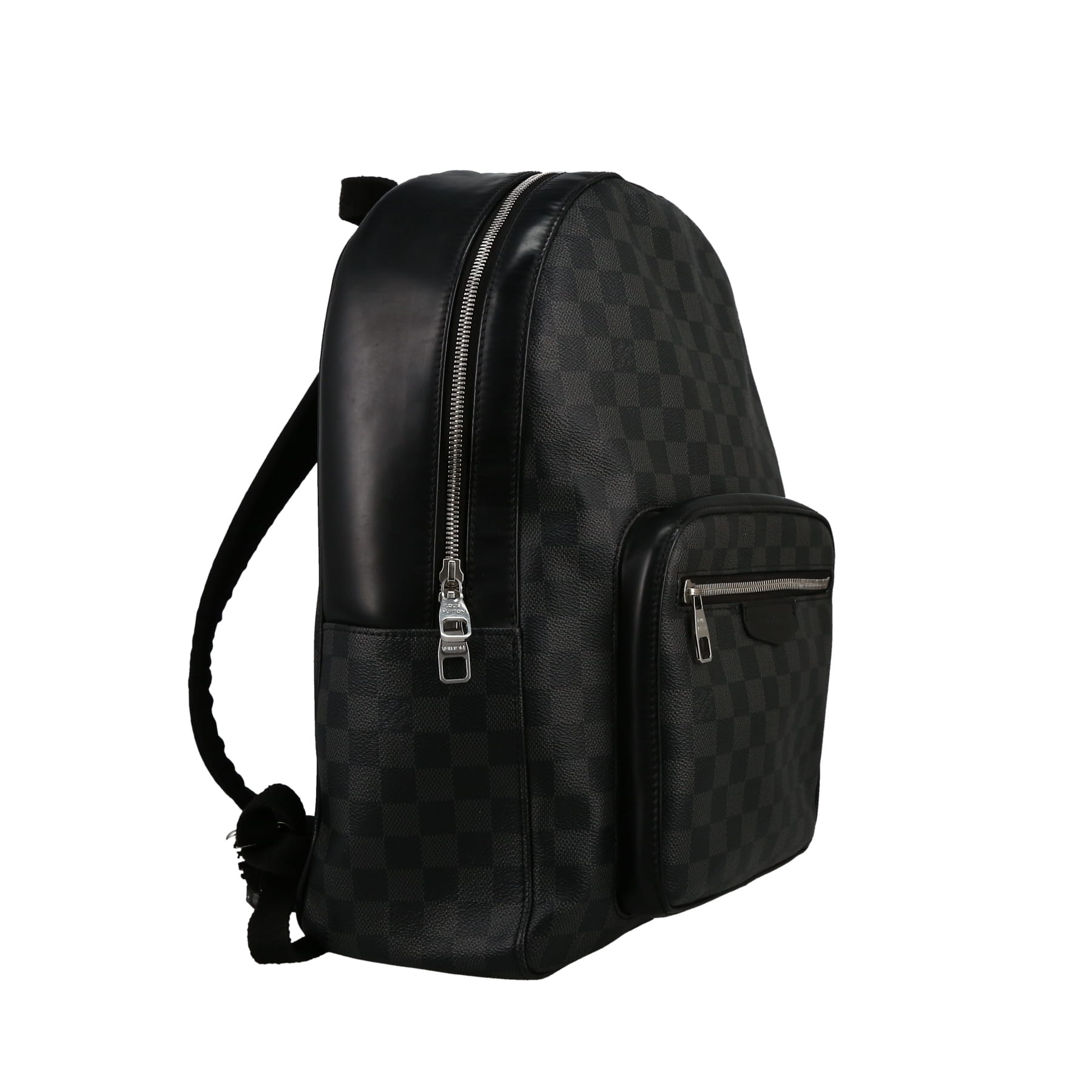 Mochila Louis Vuitton  Josh en lona a cuadros y cuero negro