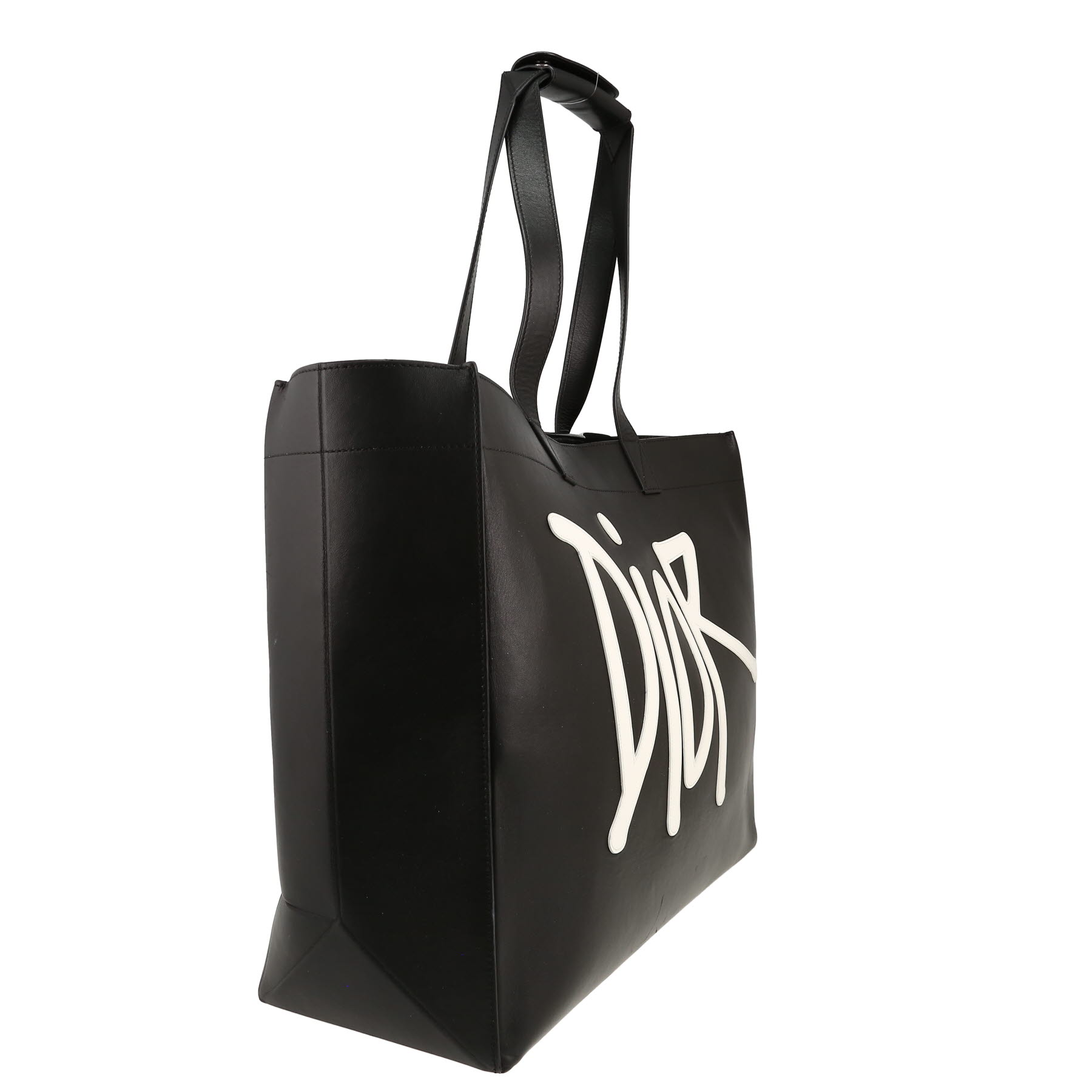 Shopping bag Dior  D-Dior Editions Limitées in pelle nera e bianca
