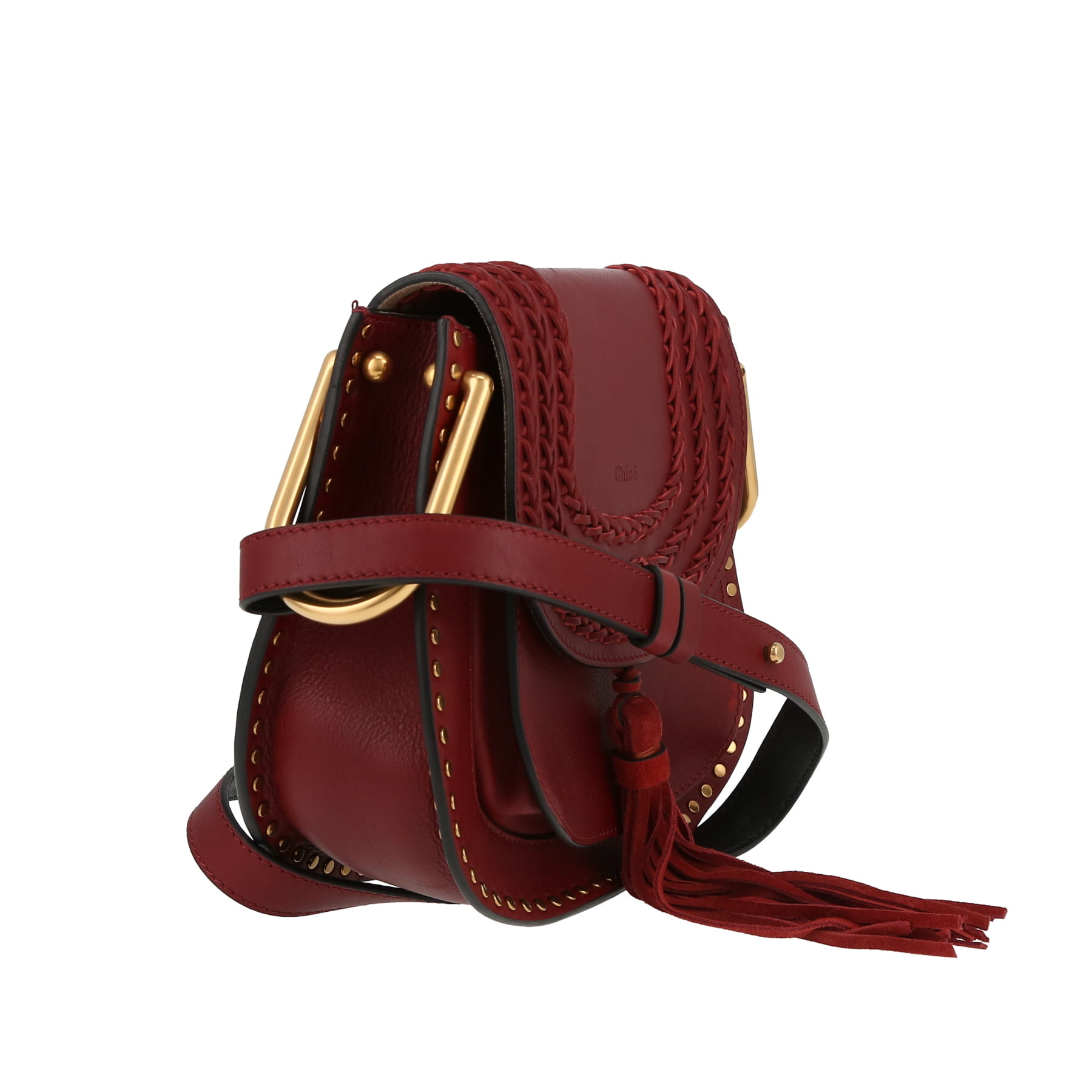 Chloé  Hudson shoulder bag  in burgundy leather