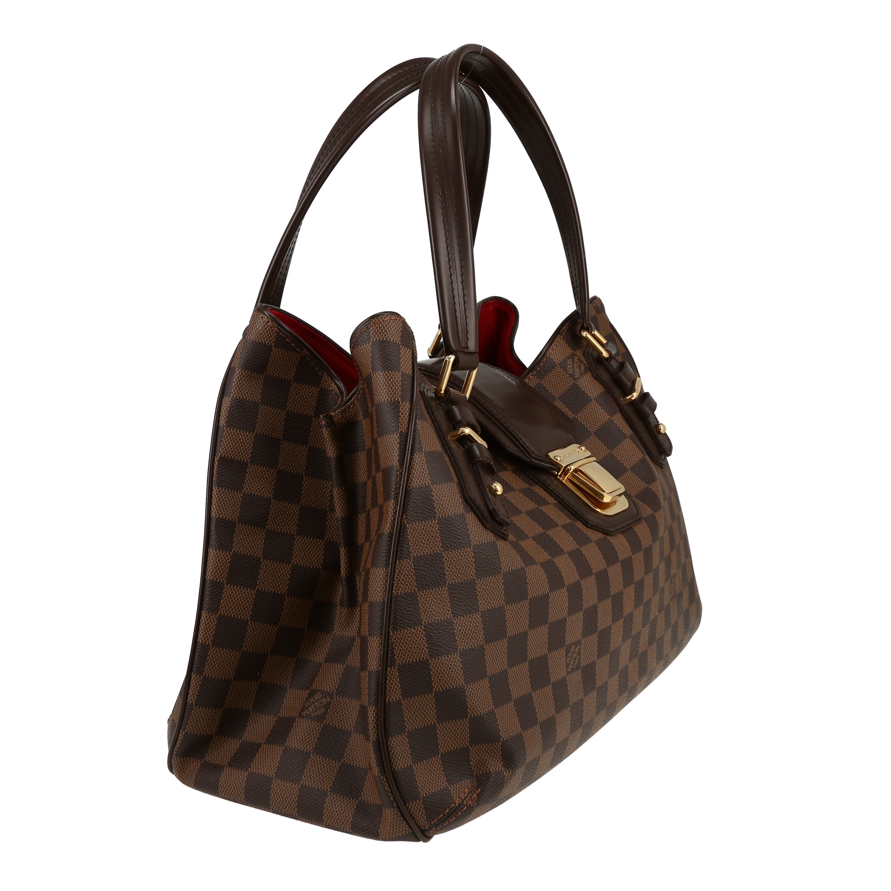 Sac à main Louis Vuitton  Sistina en toile damier marron et cuir marron