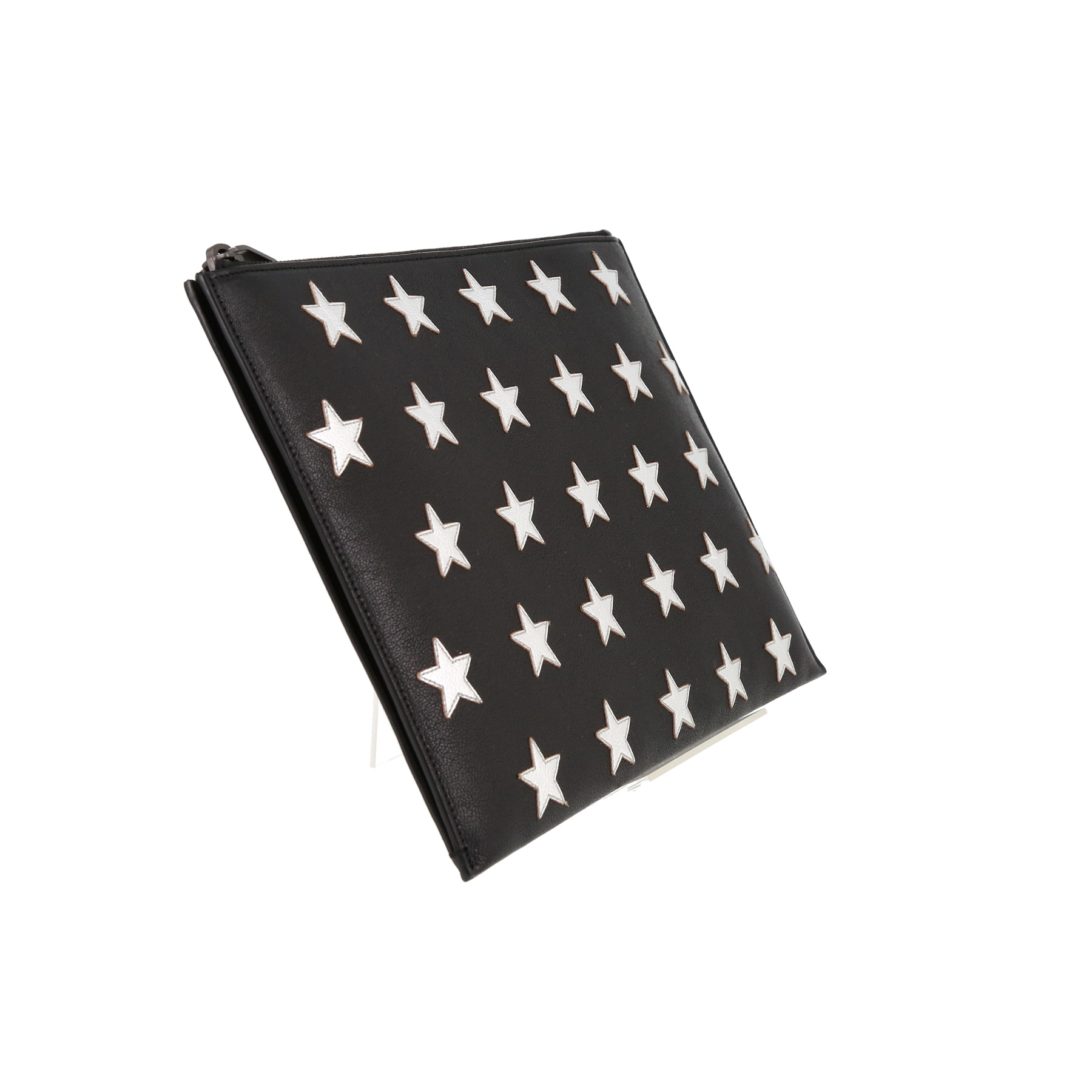 Pochette Saint Laurent   en cuir noir