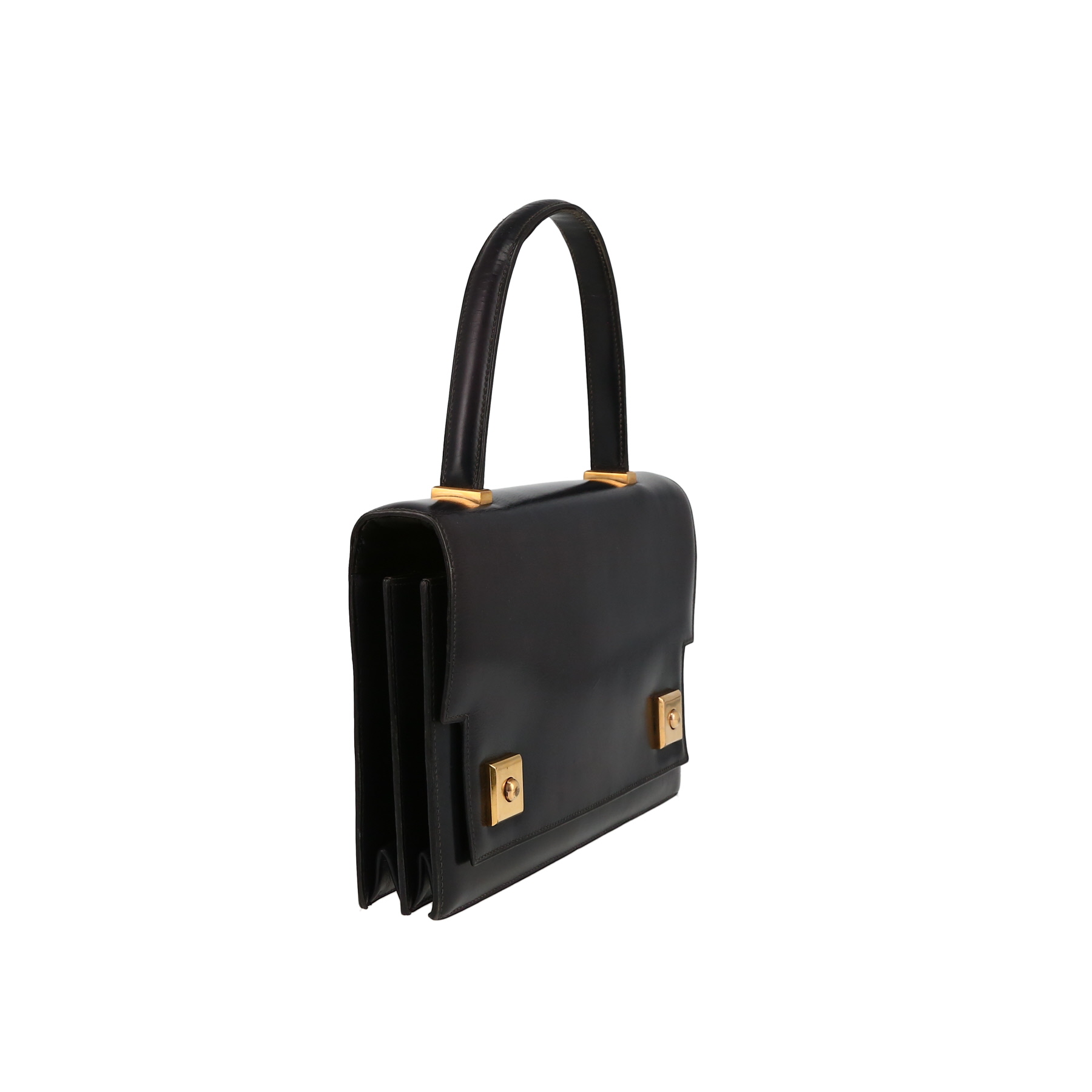 Bolso de mano Hermès  Piano en cuero box azul