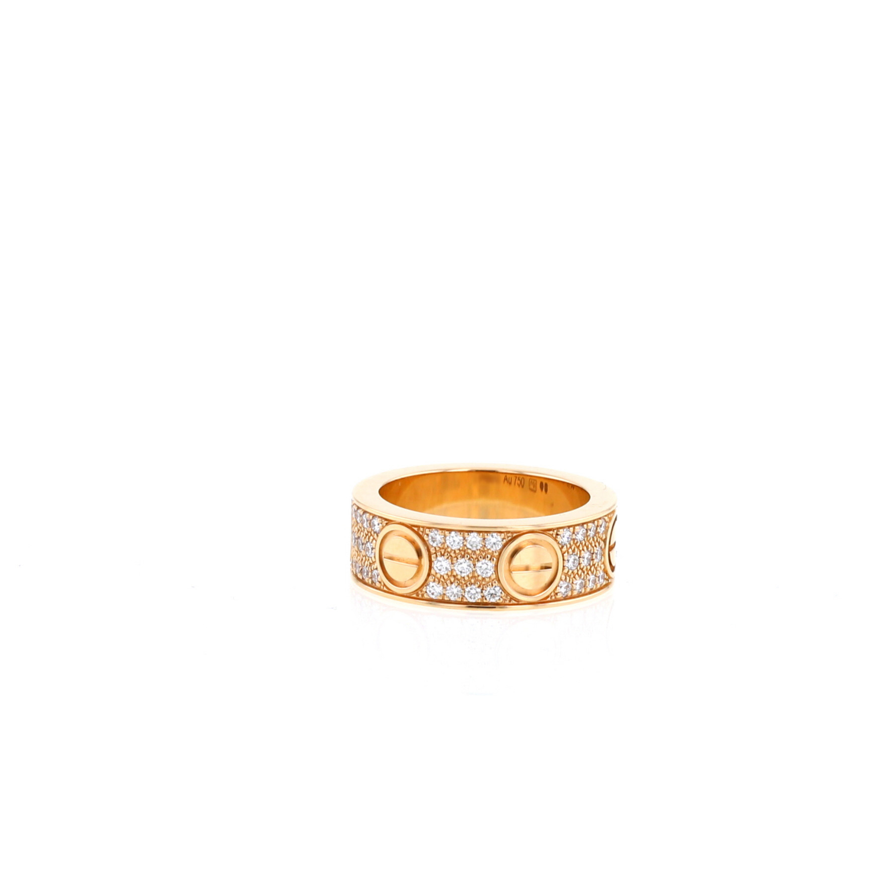 Anello Cartier Love pavé in oro rosa e diamanti