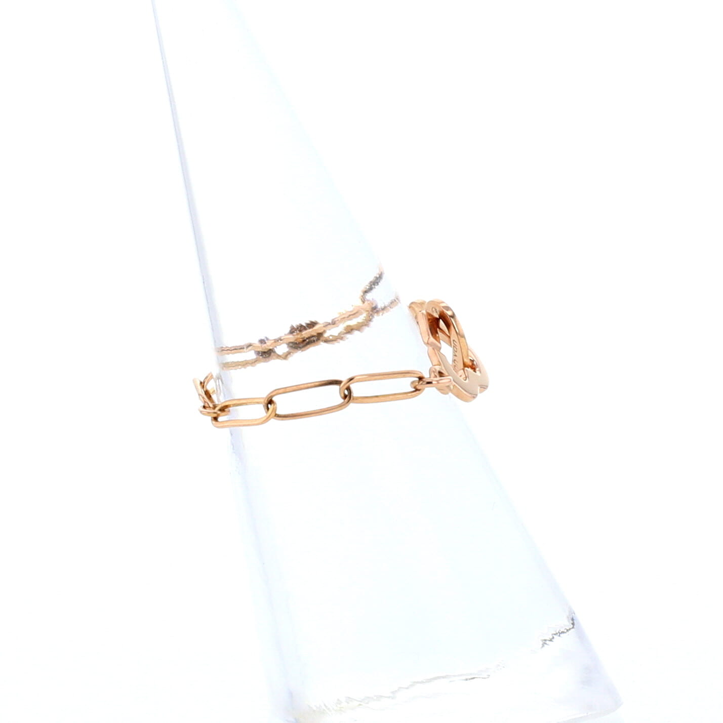 Sortija flexible Dinh Van Double Coeurs R7 de oro rosa