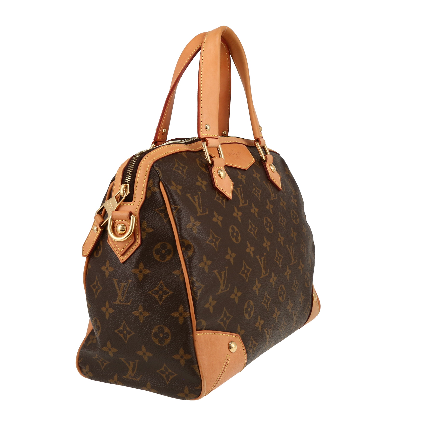 Louis Vuitton  Retiro handbag  in brown monogram canvas  and natural leather