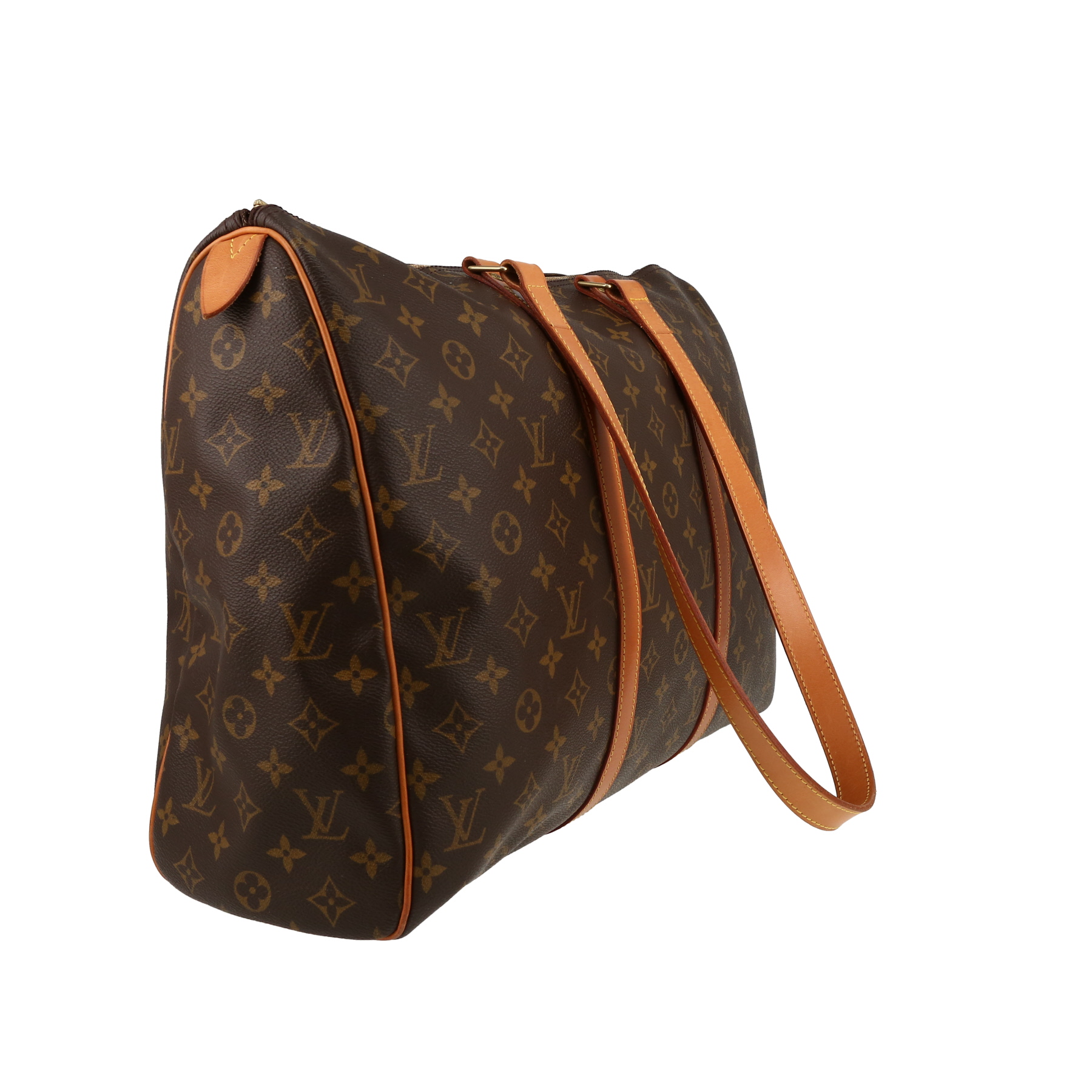 Louis Vuitton  Flanerie travel bag  monogram canvas  and natural leather