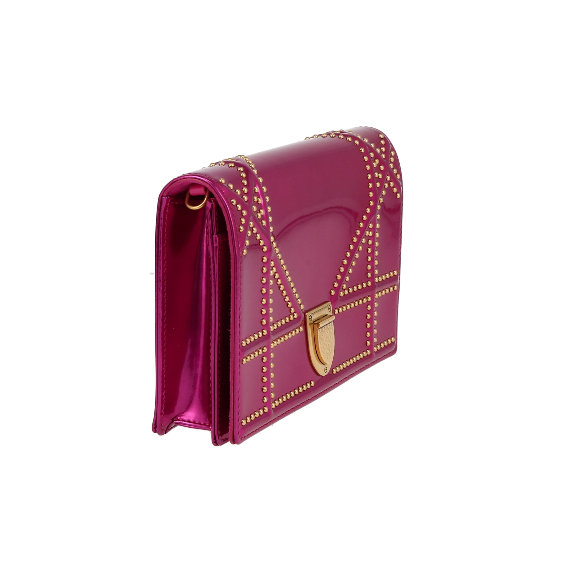 Dior  Diorama shoulder bag  in pink patent leather