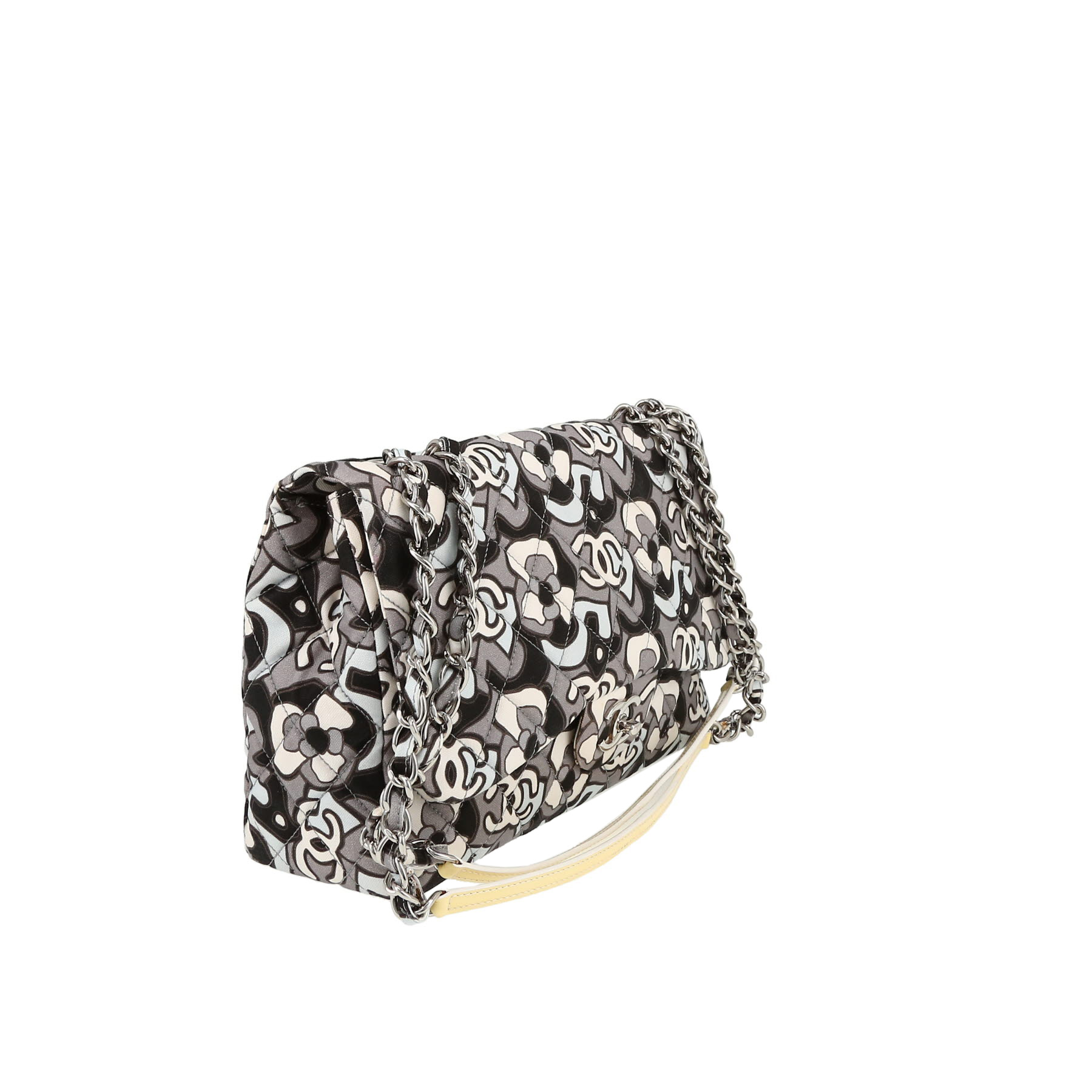 Bolso de mano Chanel  Timeless en lona acolchada gris