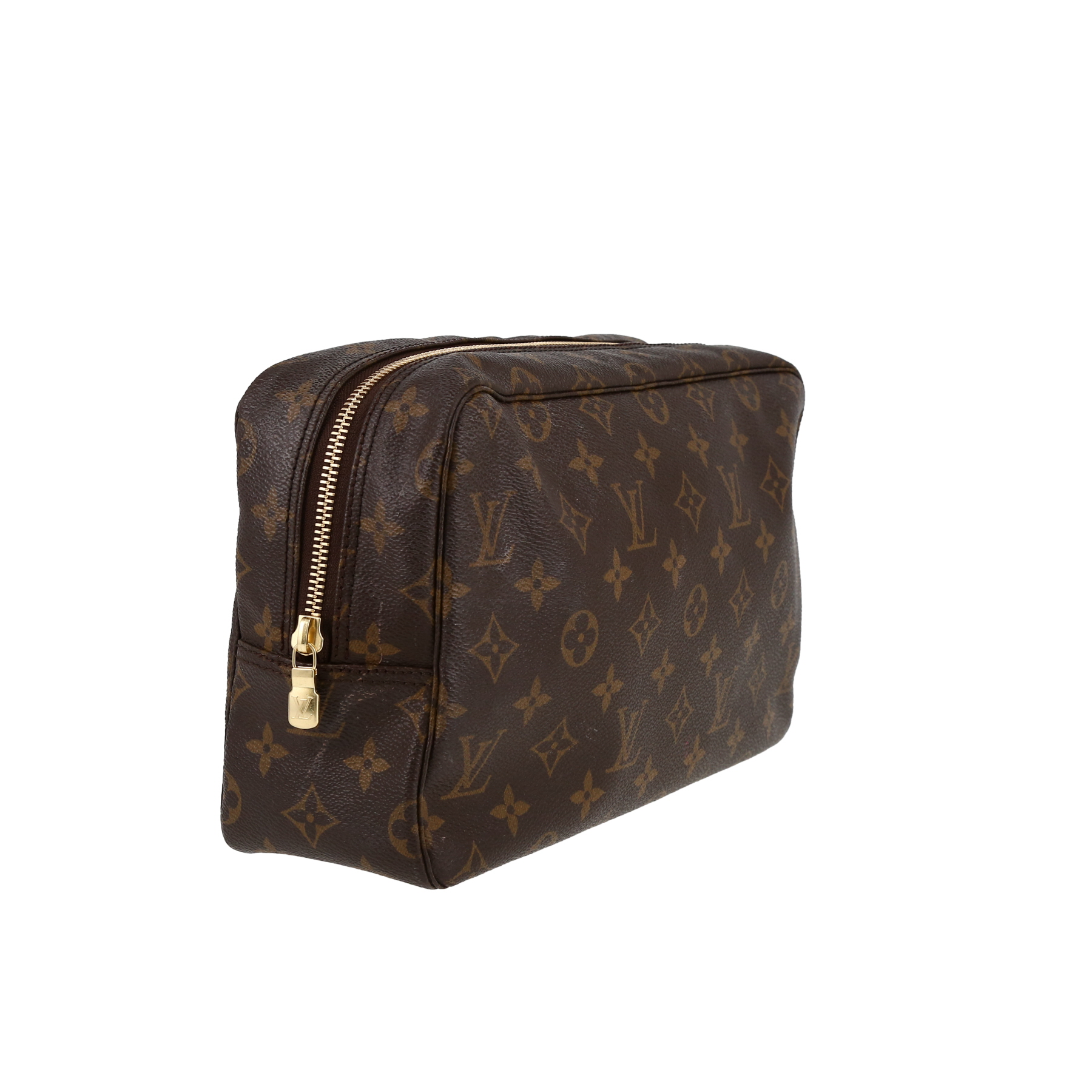 Bolsito de mano Louis Vuitton  Poche Toilette en lona Monogram marrón