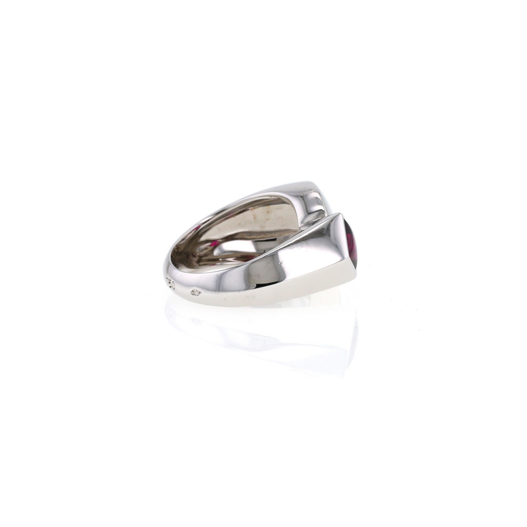 Modern Fred  ring in white gold and tourmaline