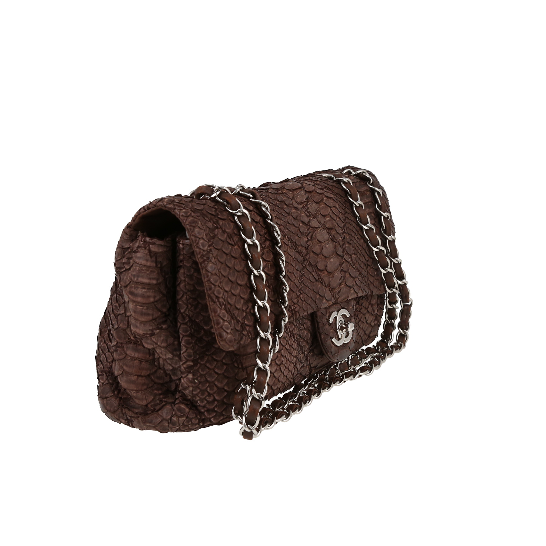 Chanel  Baguette handbag  in brown python
