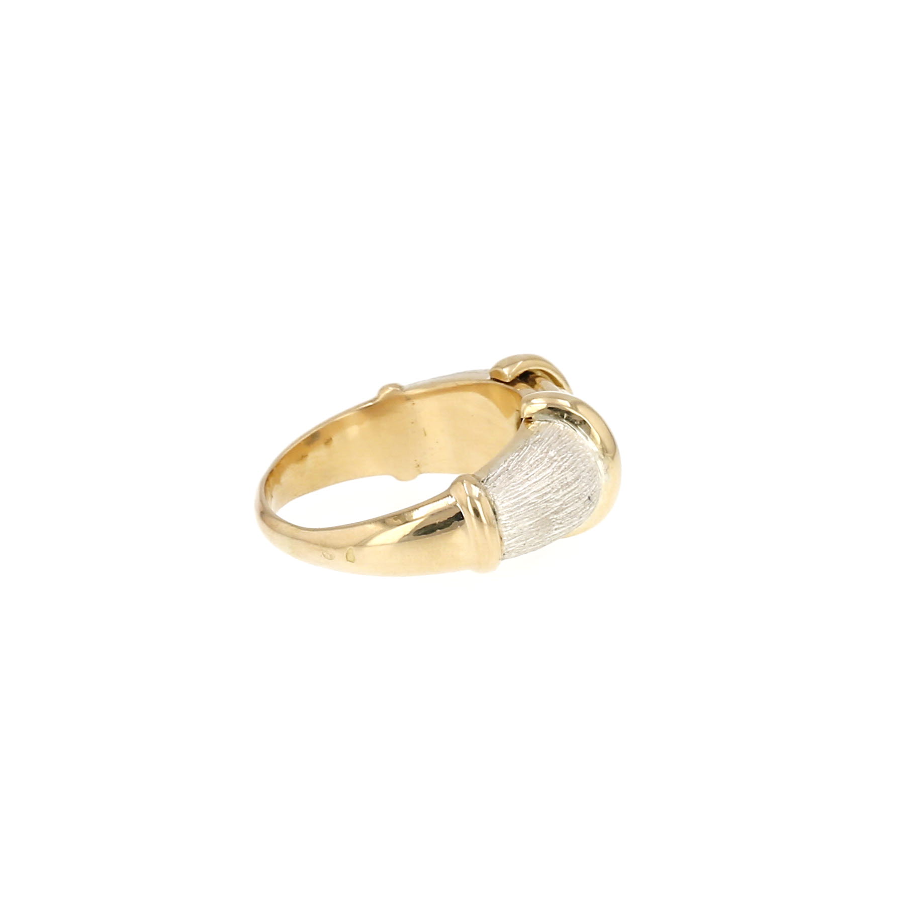 Anillo vintage de oro amarillo y plata
