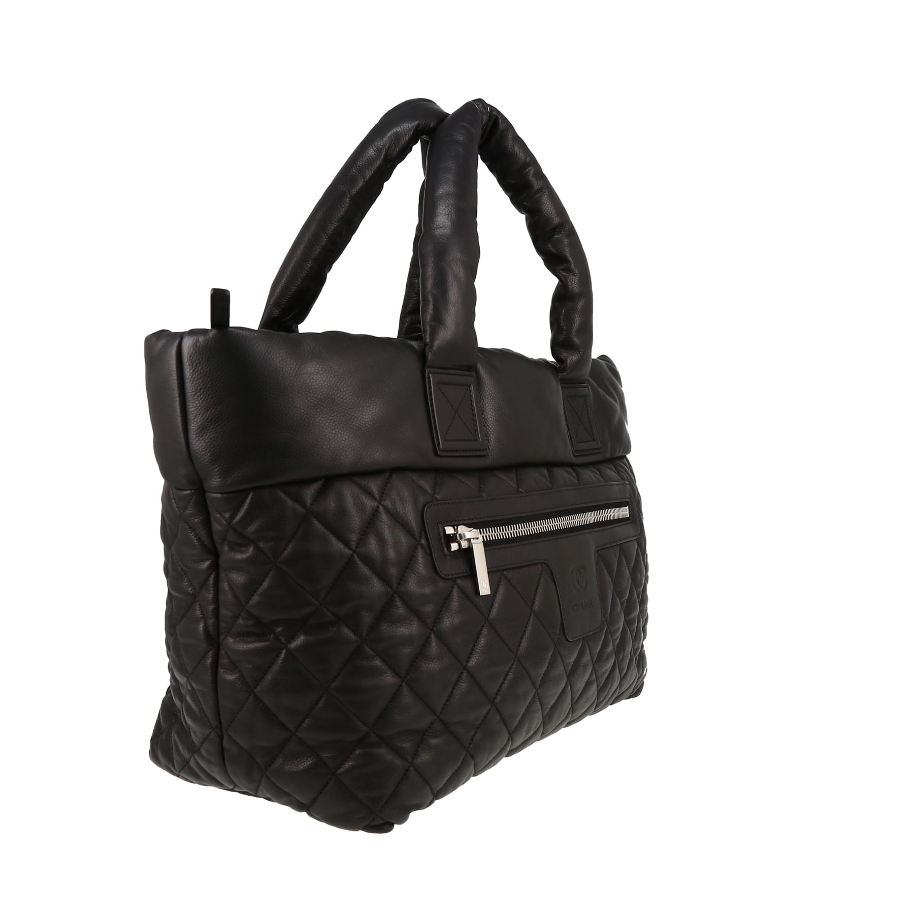 Chanel  Coco Cocoon shopping bag  in black leather