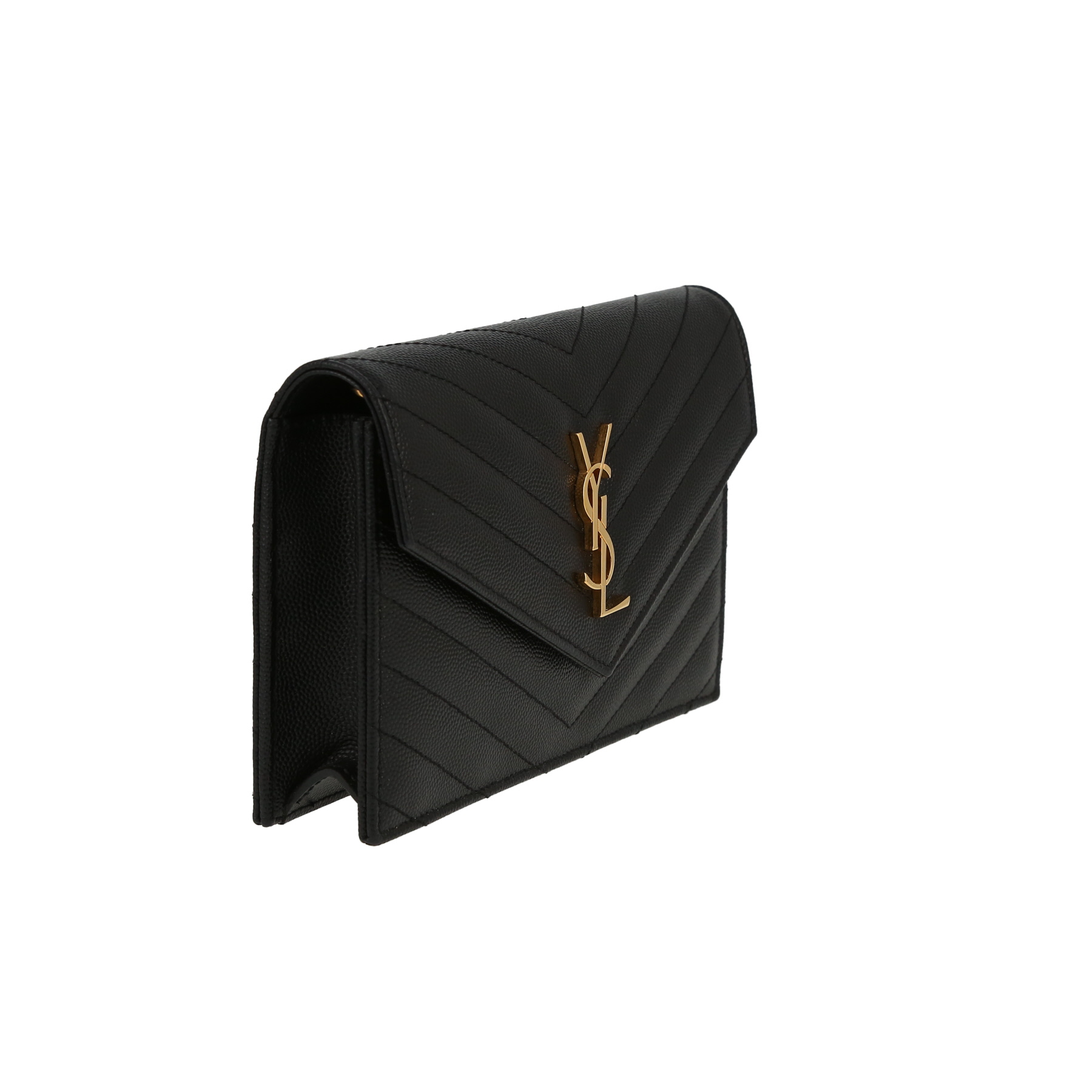 Borsa a tracolla Saint Laurent  Cassandre in pelle martellata nera