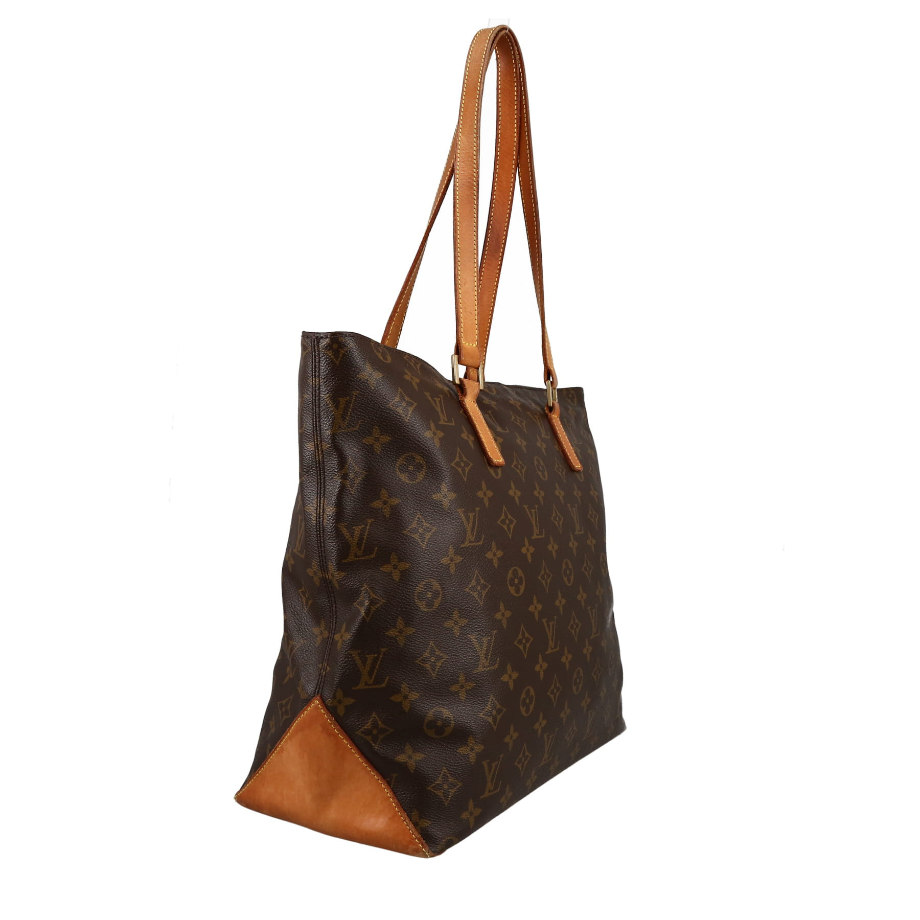 Louis Vuitton  Mezzo shopping bag  in brown monogram canvas  and natural leather