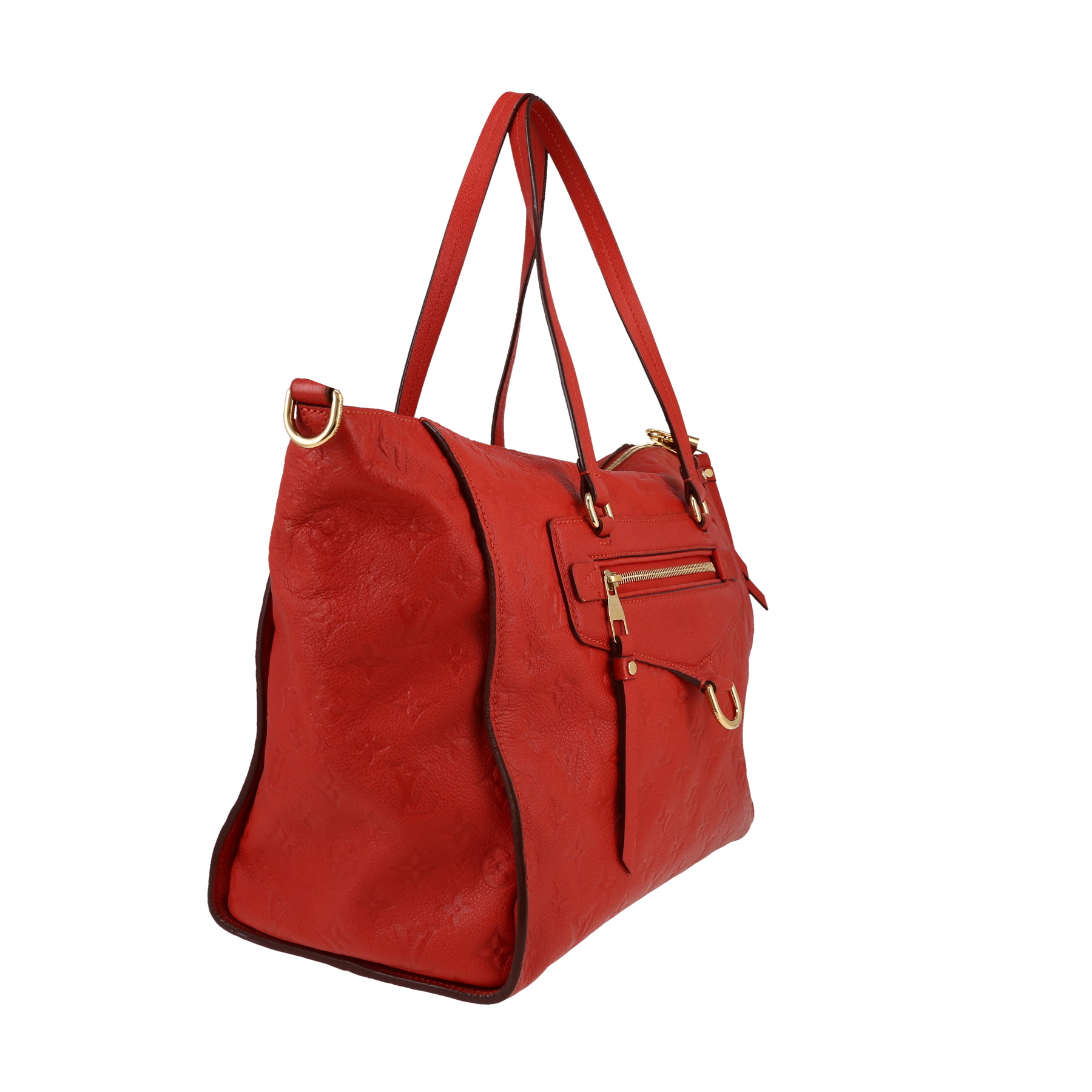 Sac à main Louis Vuitton  Lumineuse en cuir monogram empreinte rouge