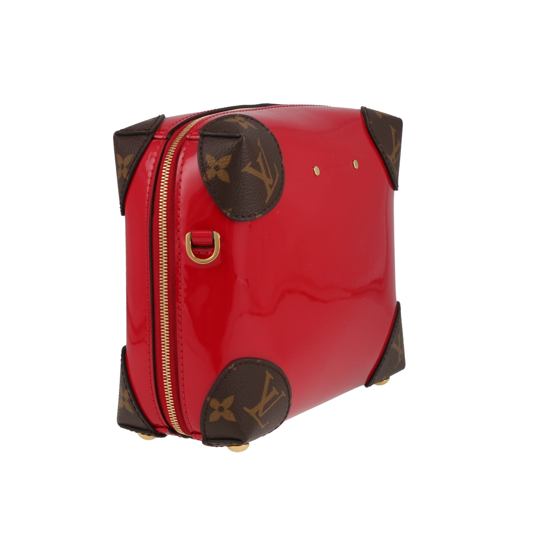 Louis Vuitton  Venice shoulder bag  in red patent leather  and monogram canvas