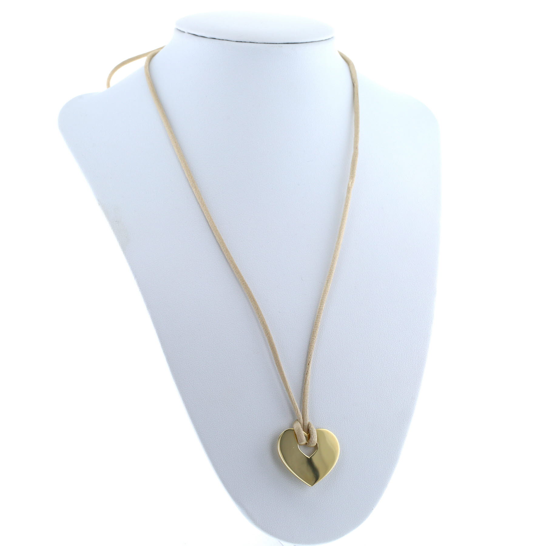 Poiray Coeur Secret medium model pendant in yellow gold and diamonds
