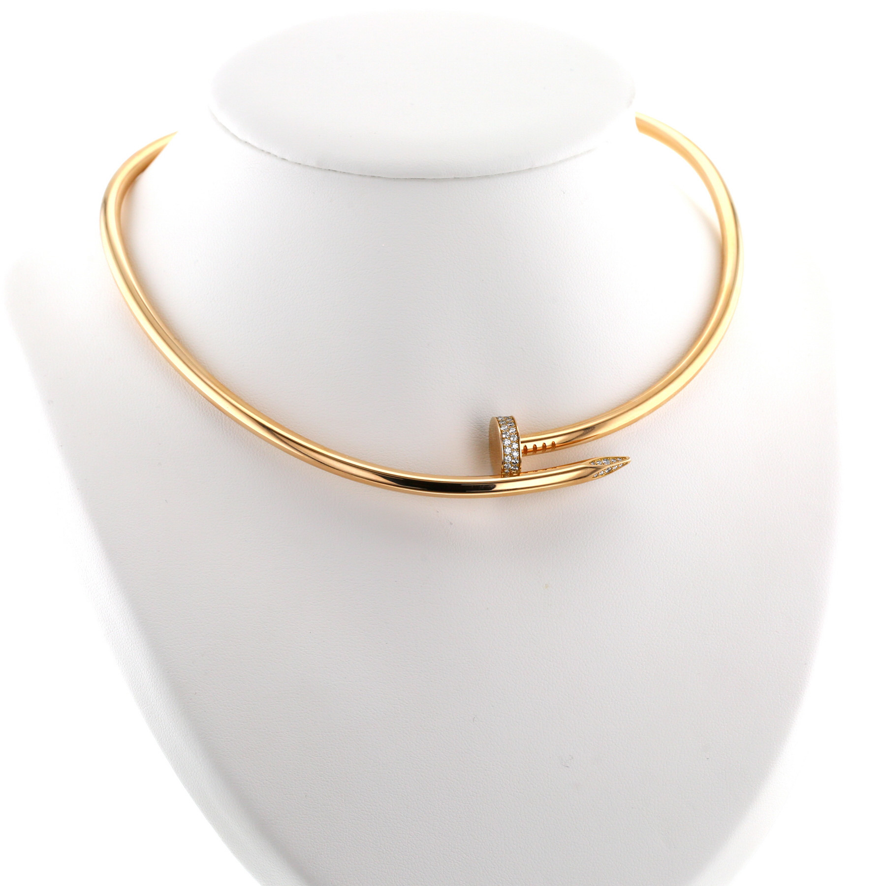 Collier Cartier Juste un clou en or rose et diamants