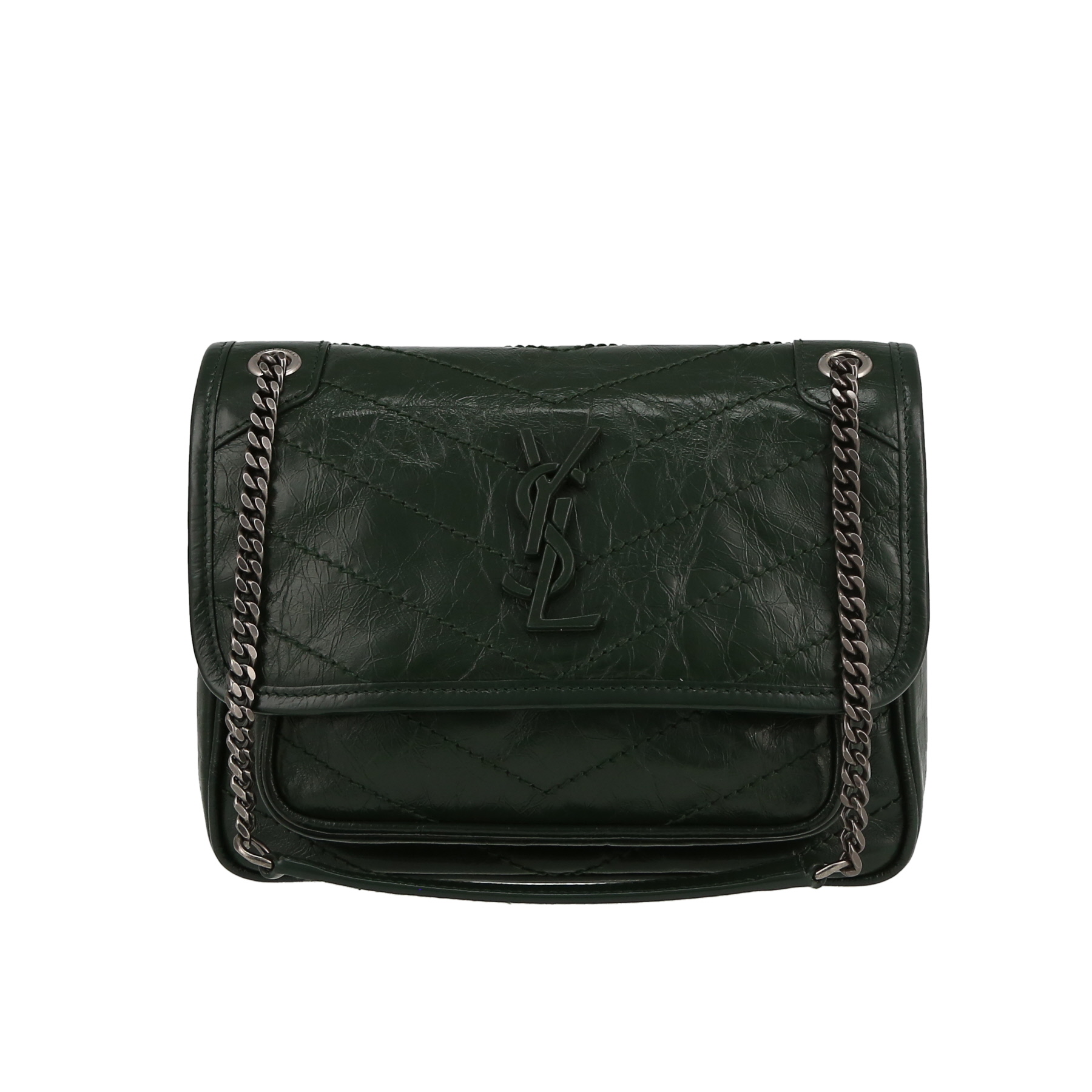 【SAINT LAURENT】NIKI SHOULDER BAG Saint Laurent Niki Shoulder Bag Medium Black in Leather - US
