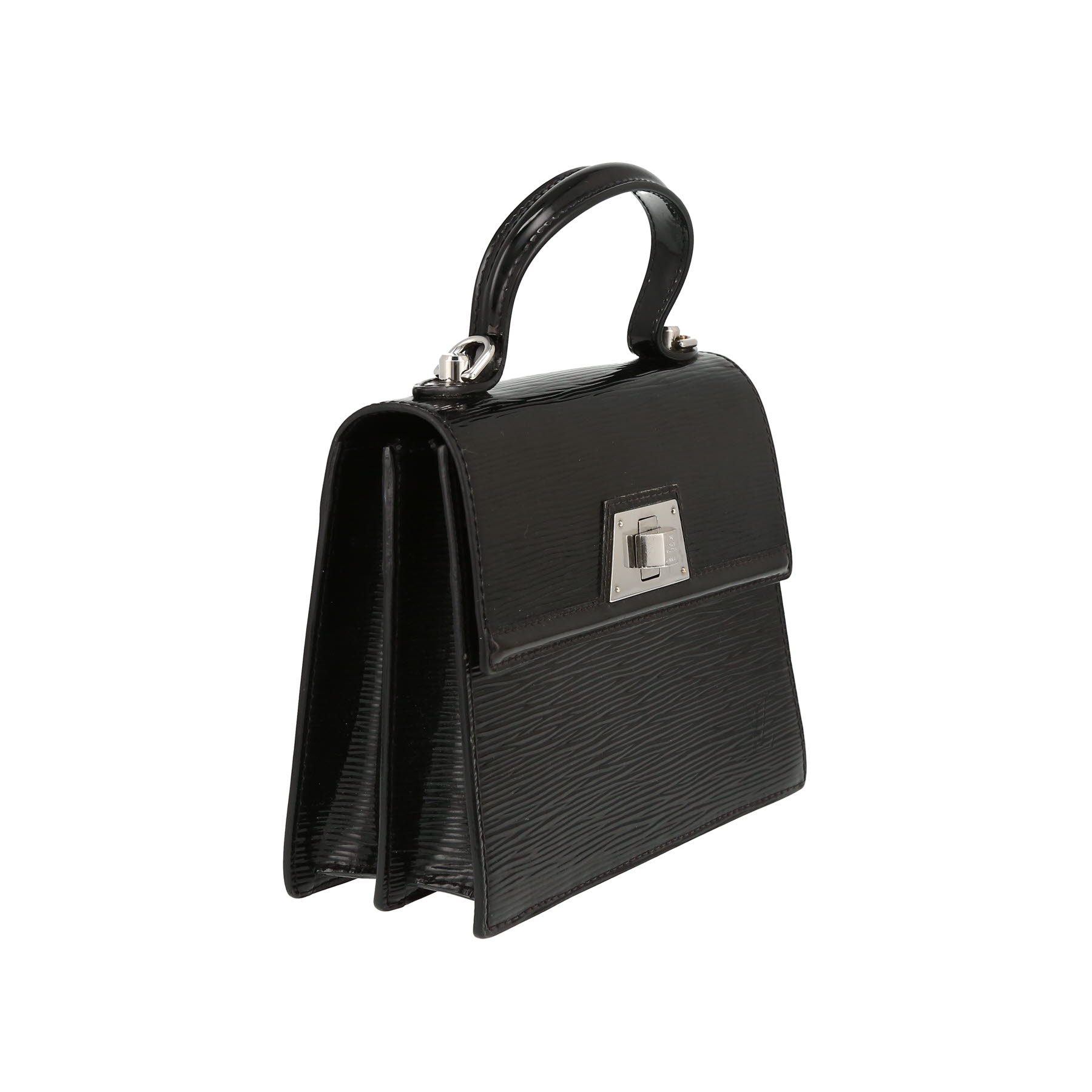 Louis Vuitton  Sévigné handbag  in black patent epi leather