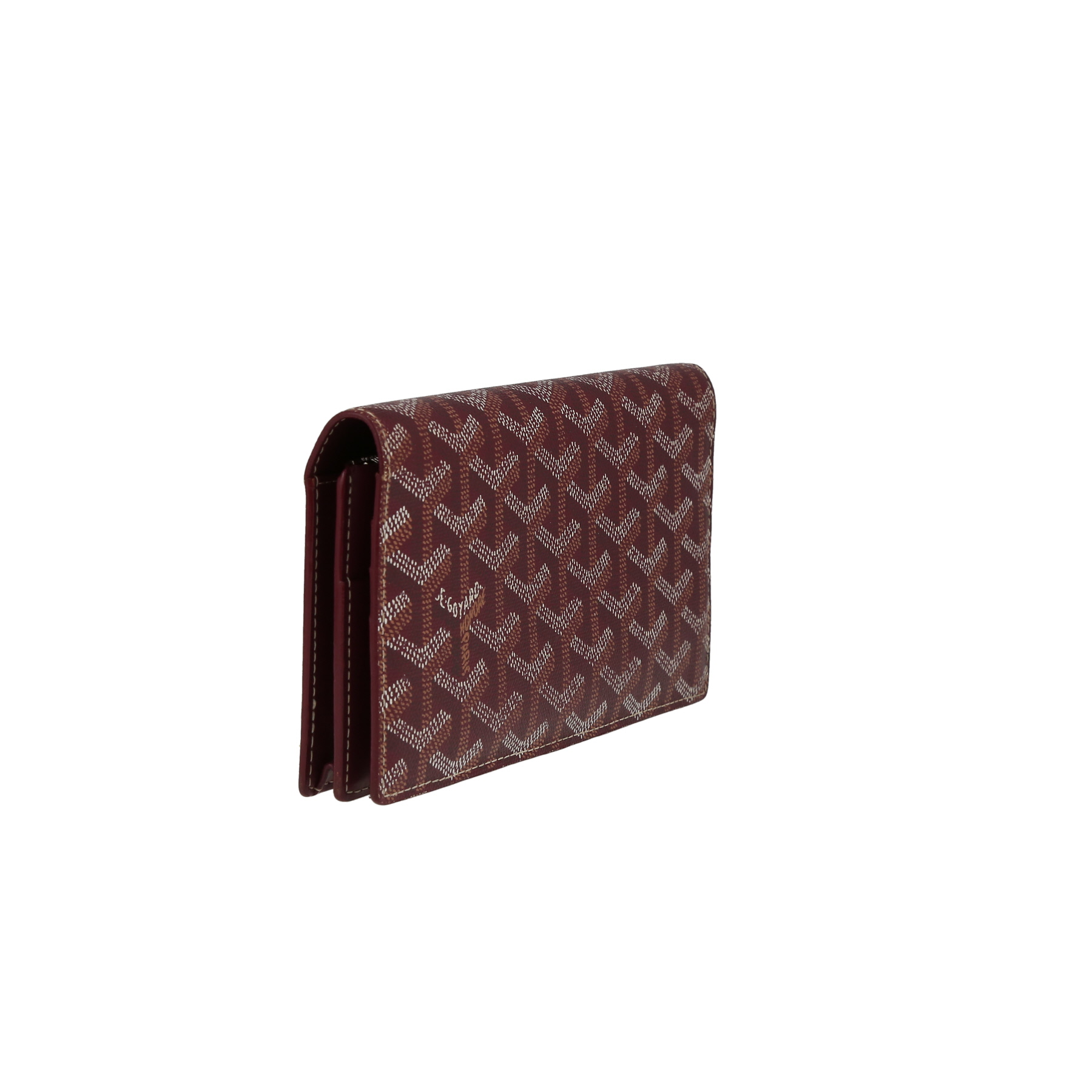 Goyard   wallet  in burgundy Goyard canvas