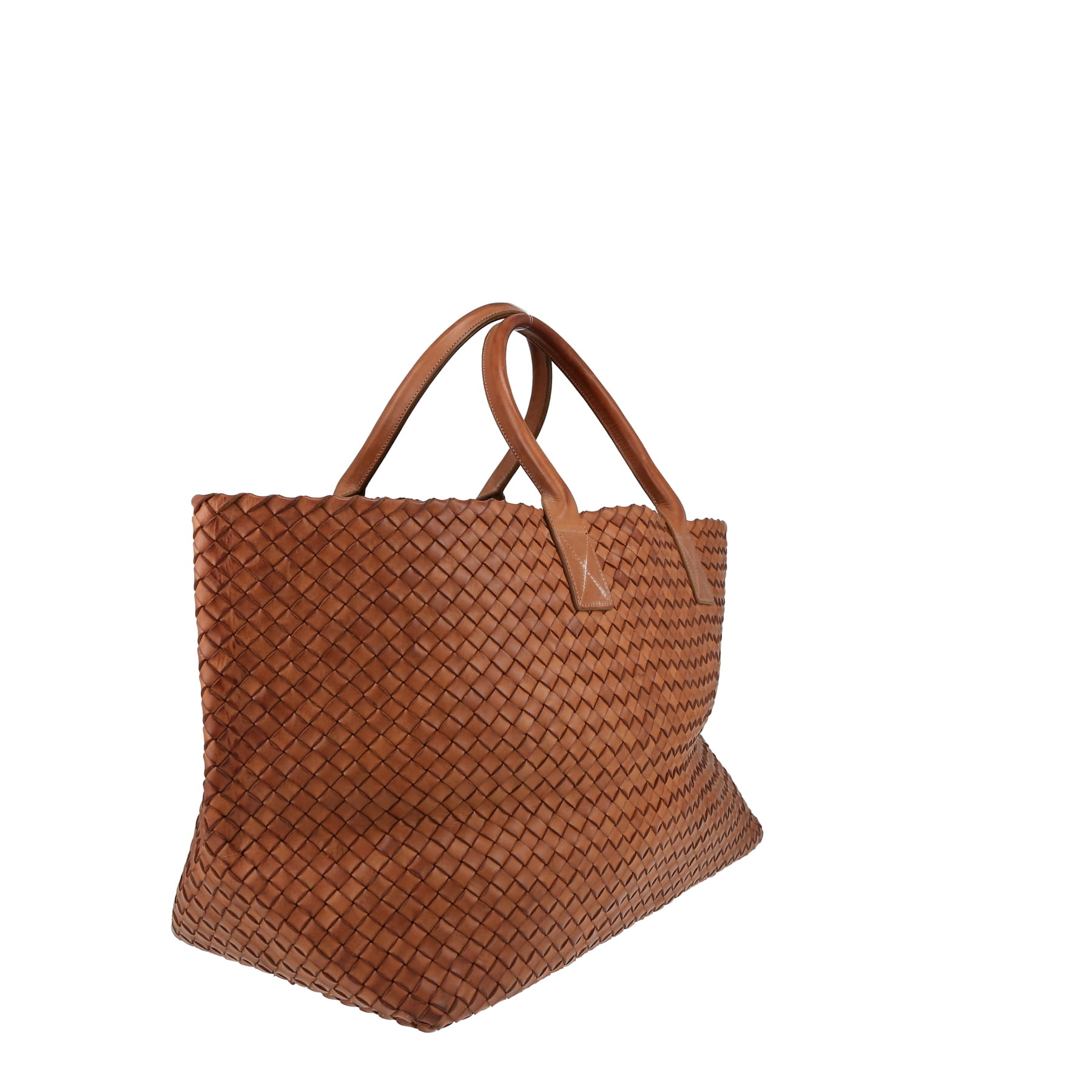 Sac cabas Bottega Veneta  Cabat en cuir intrecciato marron