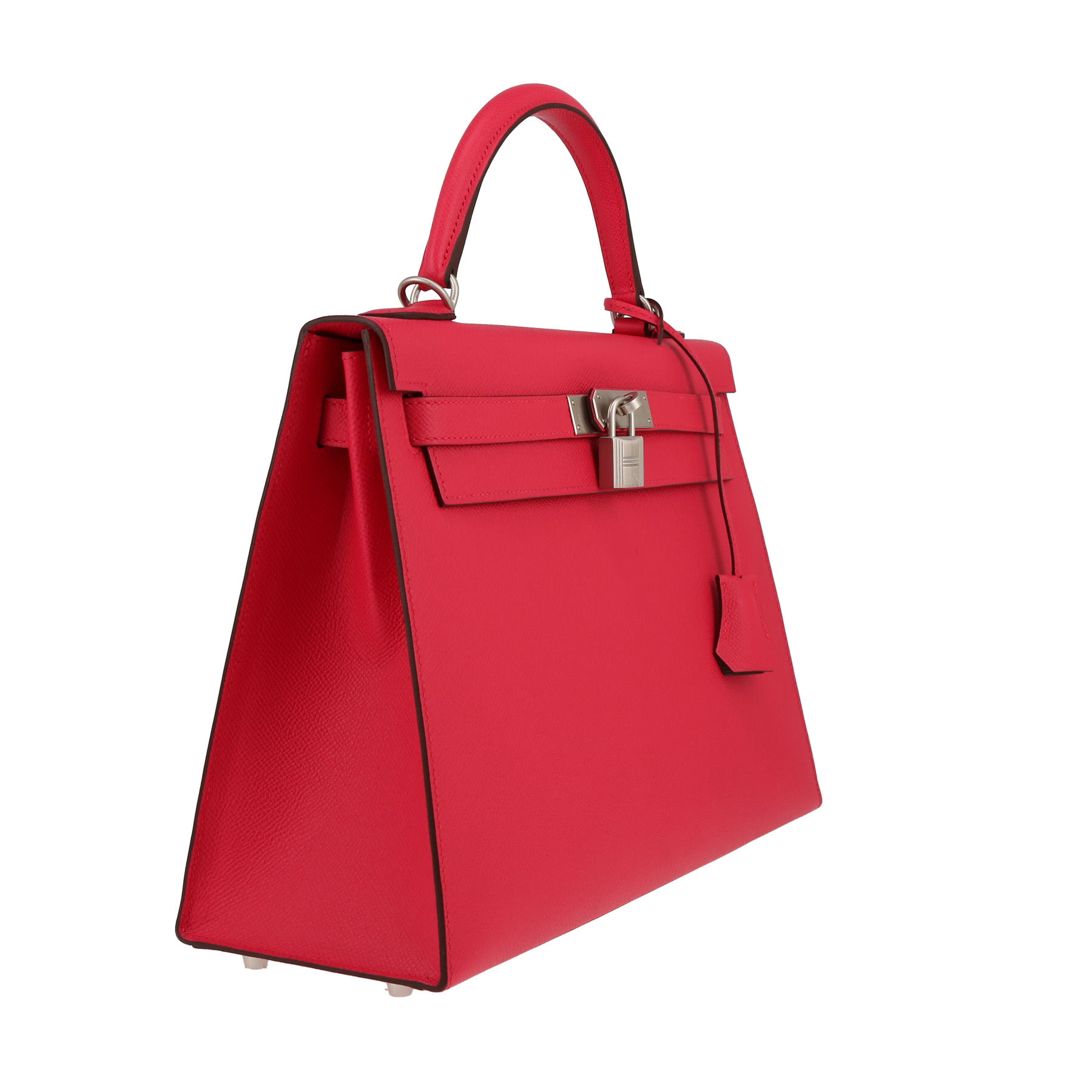 Bolso de mano Hermès  Kelly 32 cm en cuero epsom rosa