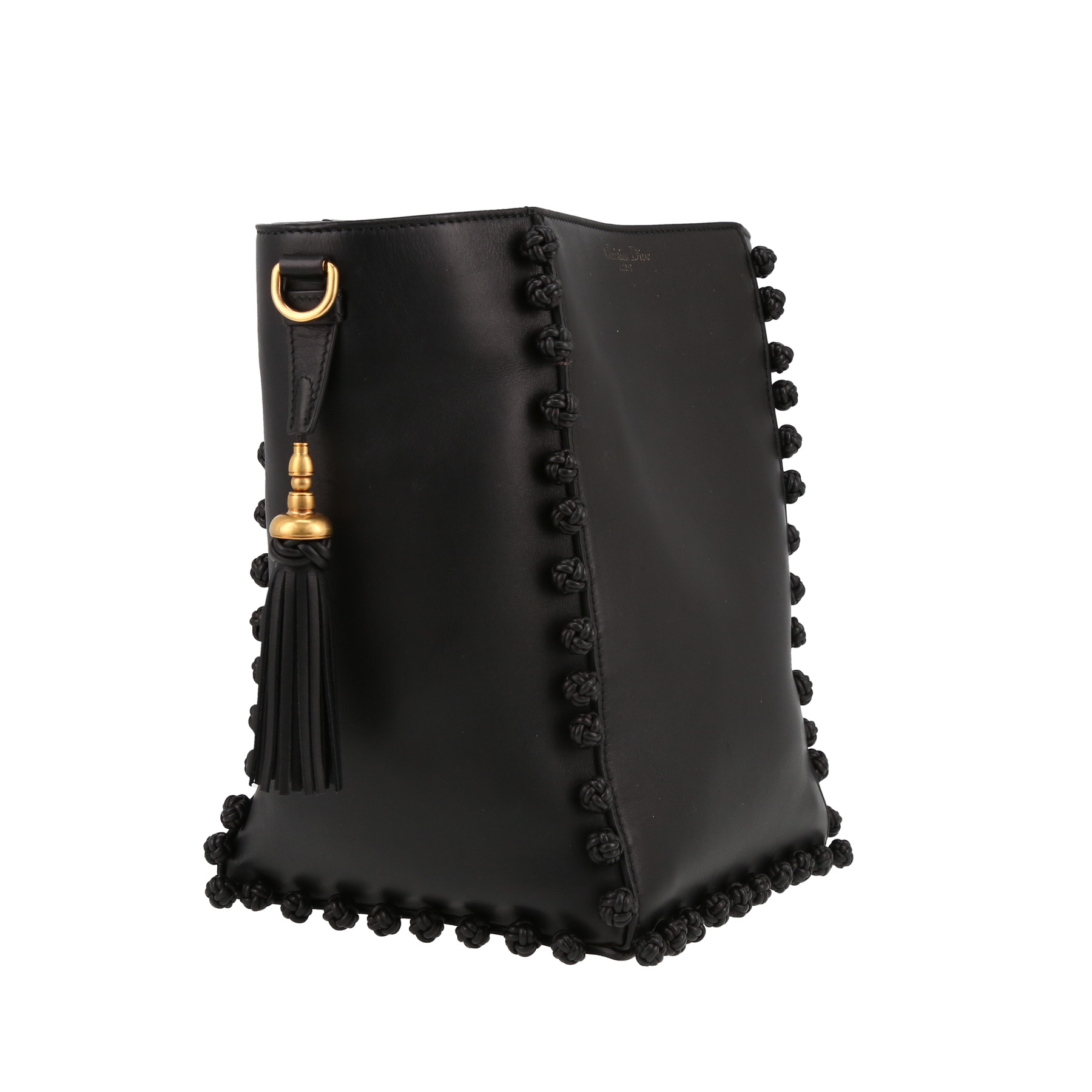 Sac bandoulière Dior  Bucket en cuir noir