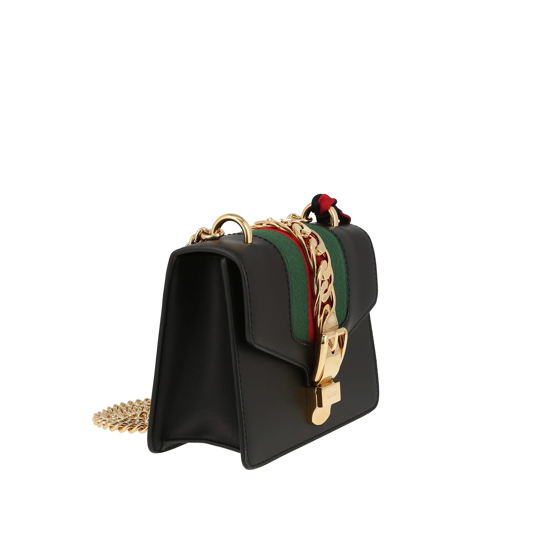Gucci  Sylvie shoulder bag  in black leather