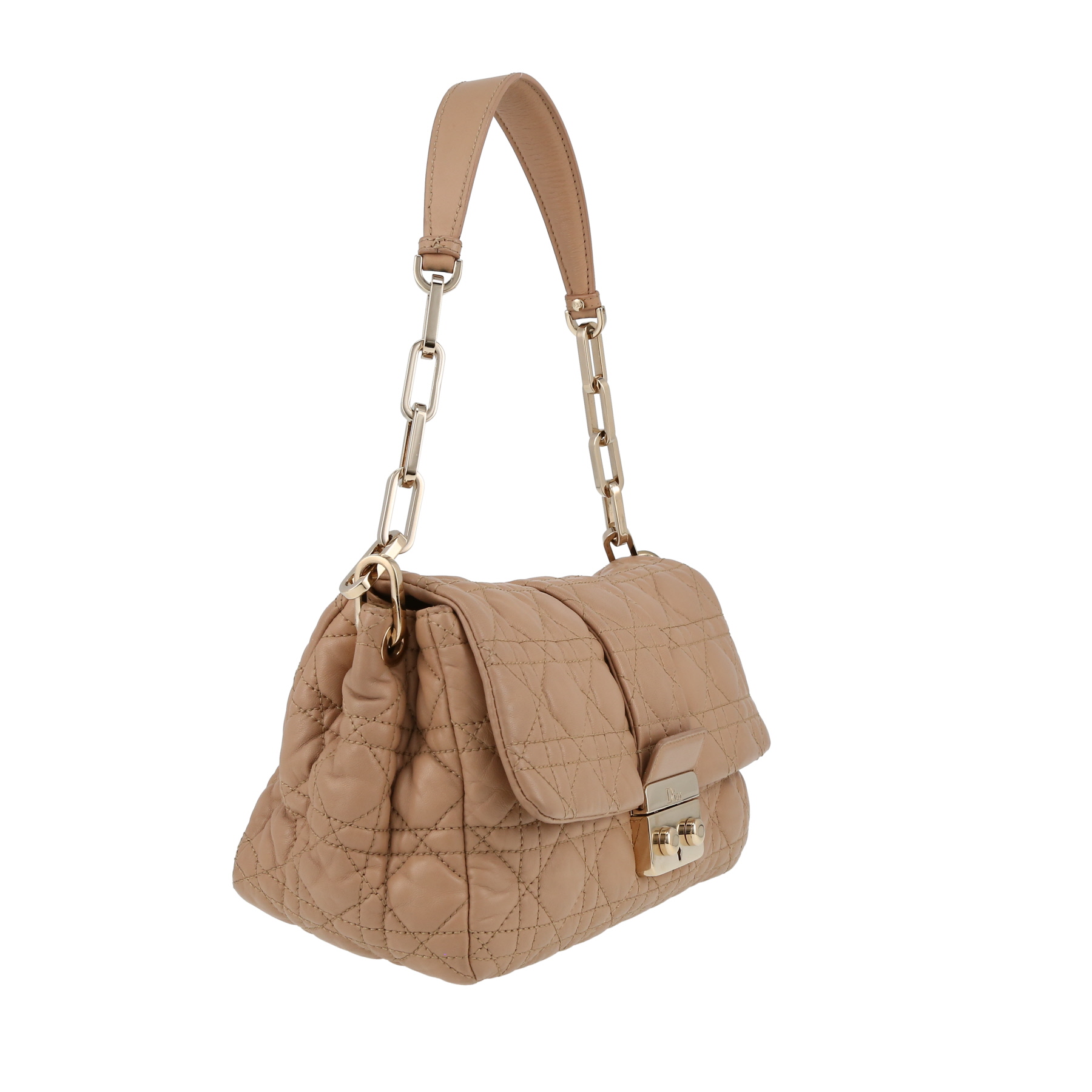 Dior  Promenade handbag  in beige leather cannage